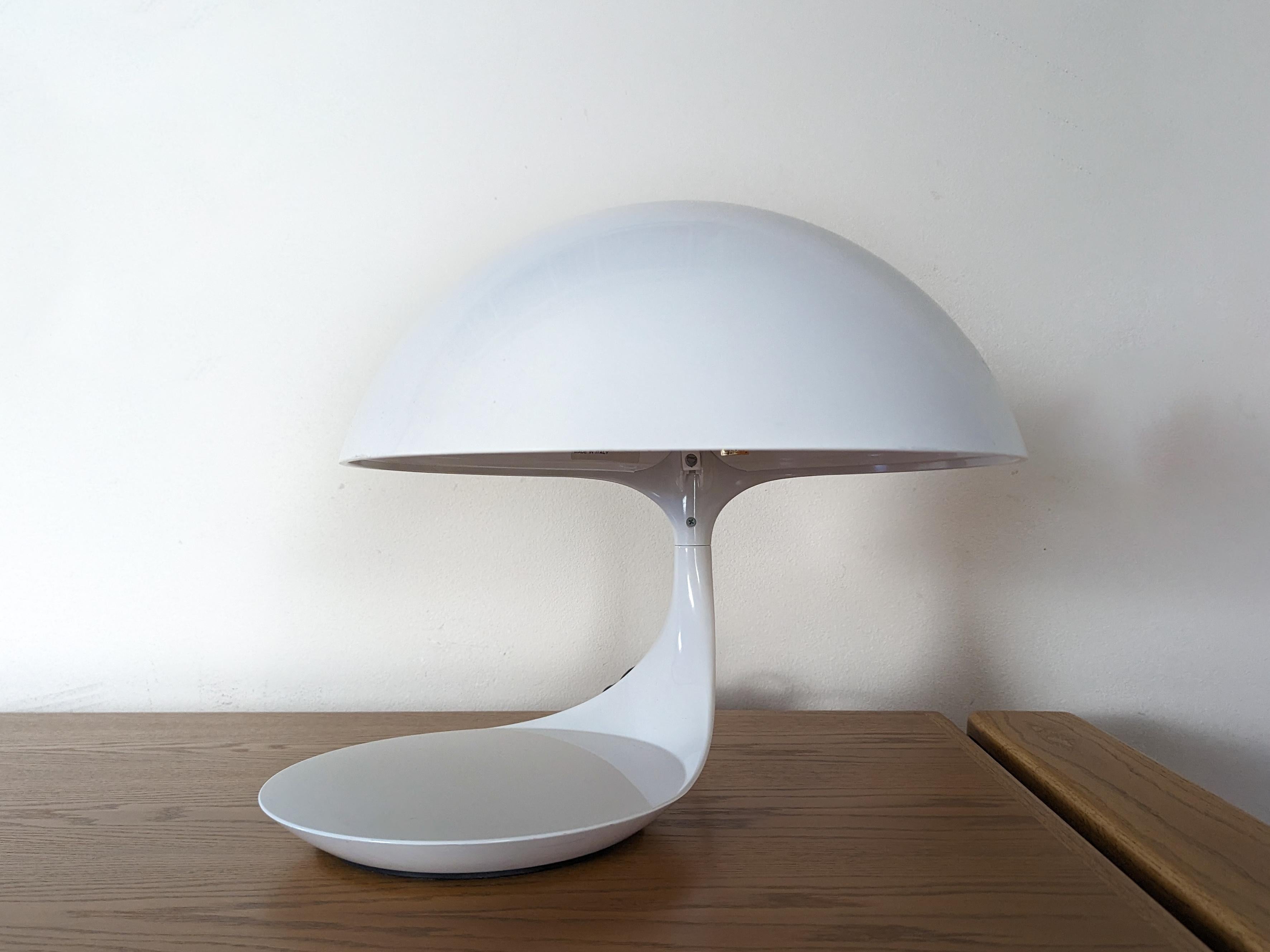 20th Century Mid Century Italian Cobra Table Lamp by Elio Martinelli For Sale