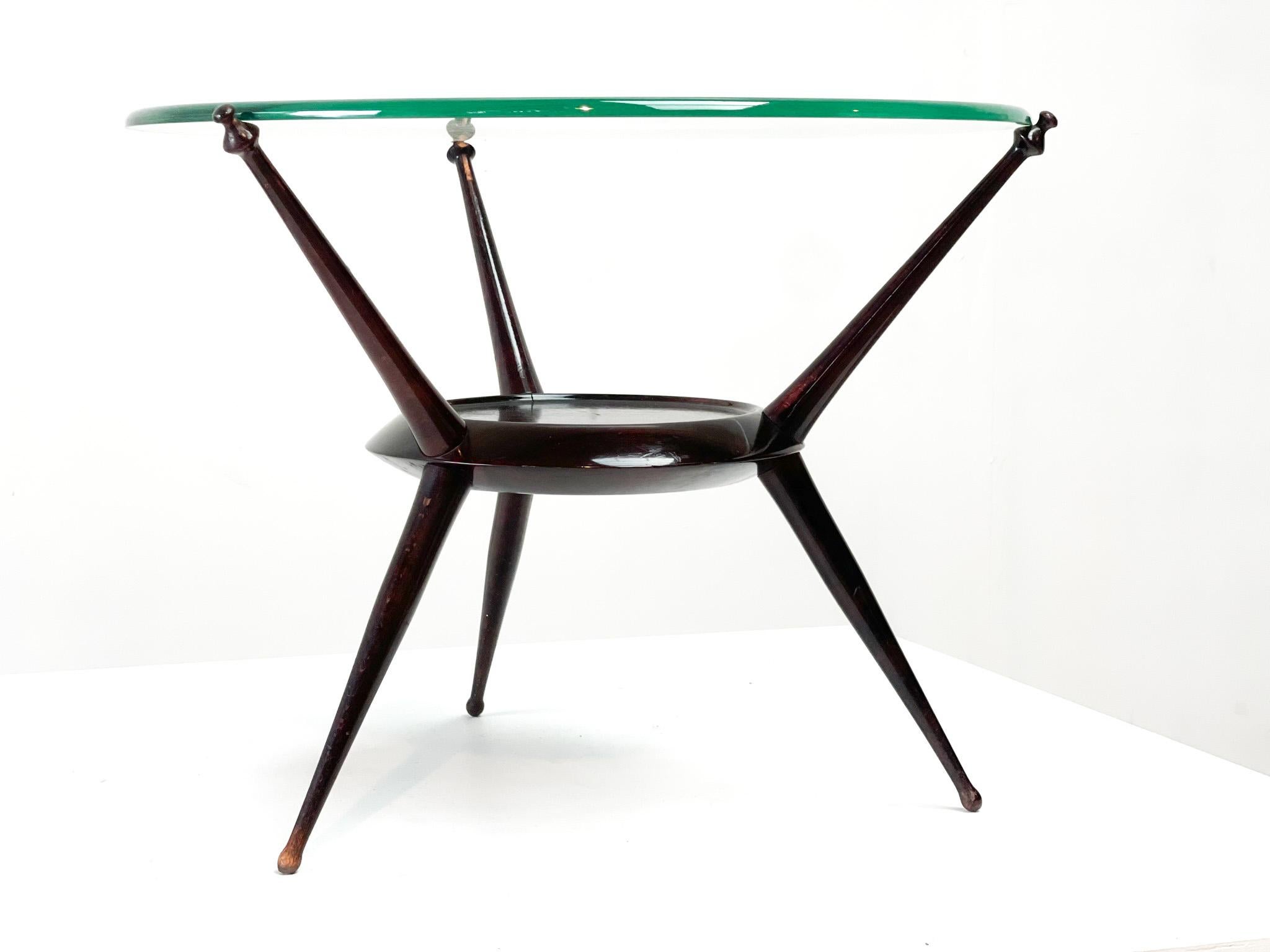 Glass Midcentury Italian Coffee Table, 1950s For Sale