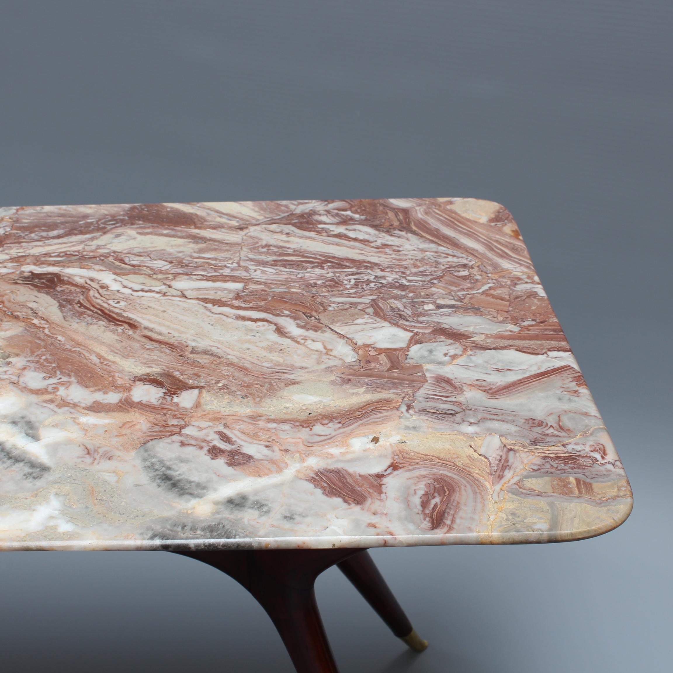 Mid-Century Italian Coffee Table with Marble Top Attributed to Ico Parisi  For Sale 6