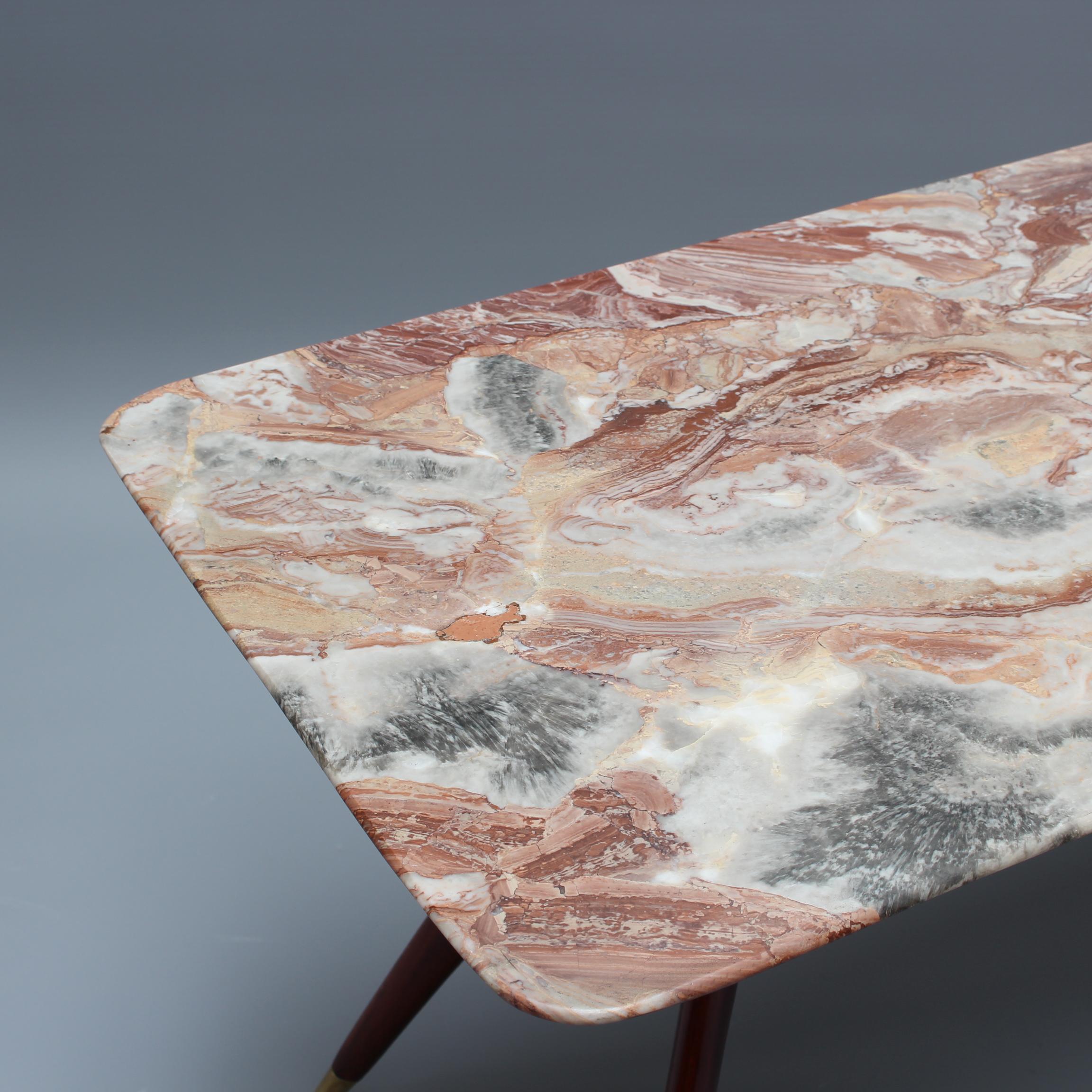 Mid-Century Italian Coffee Table with Marble Top Attributed to Ico Parisi  For Sale 9