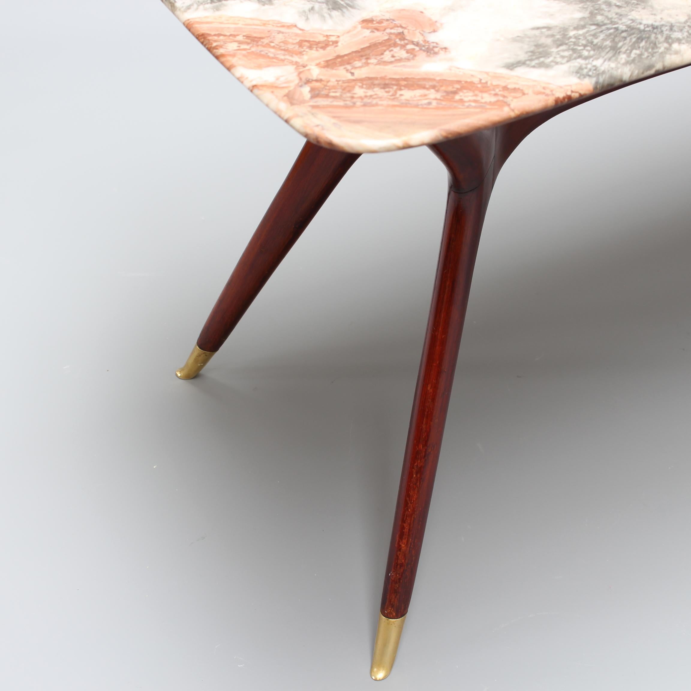 Mid-Century Italian Coffee Table with Marble Top Attributed to Ico Parisi  For Sale 10