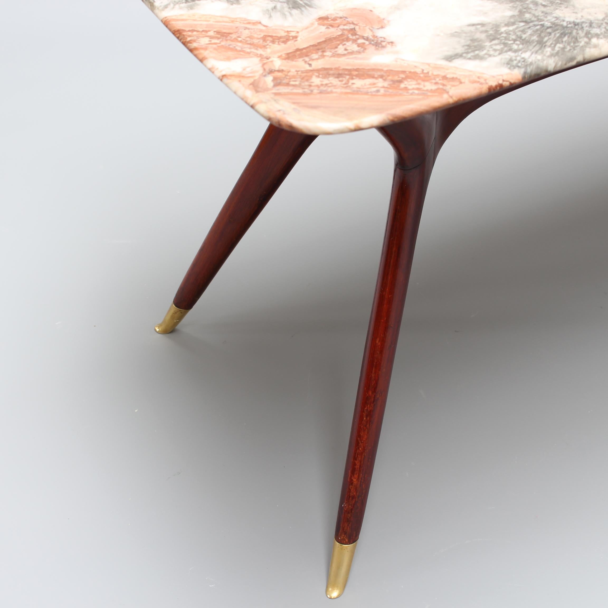 Mid-Century Italian Coffee Table with Marble Top Attributed to Ico Parisi For Sale 10