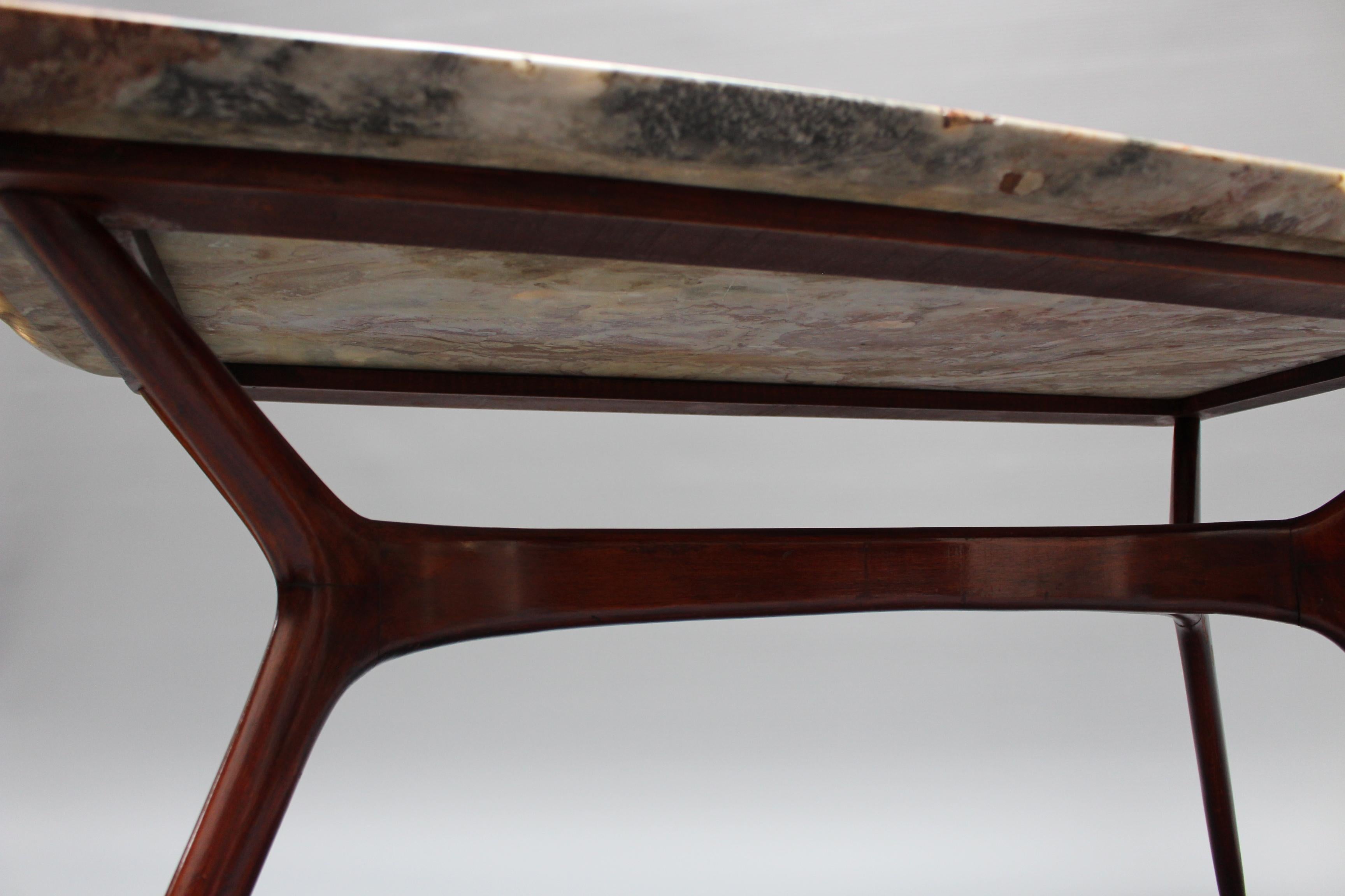 Mid-Century Italian Coffee Table with Marble Top Attributed to Ico Parisi  For Sale 13