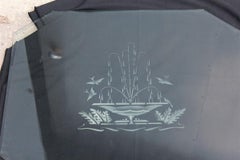 Mesa de centro italiana de mediados de siglo Colli Design Hojas de latón dorado verde