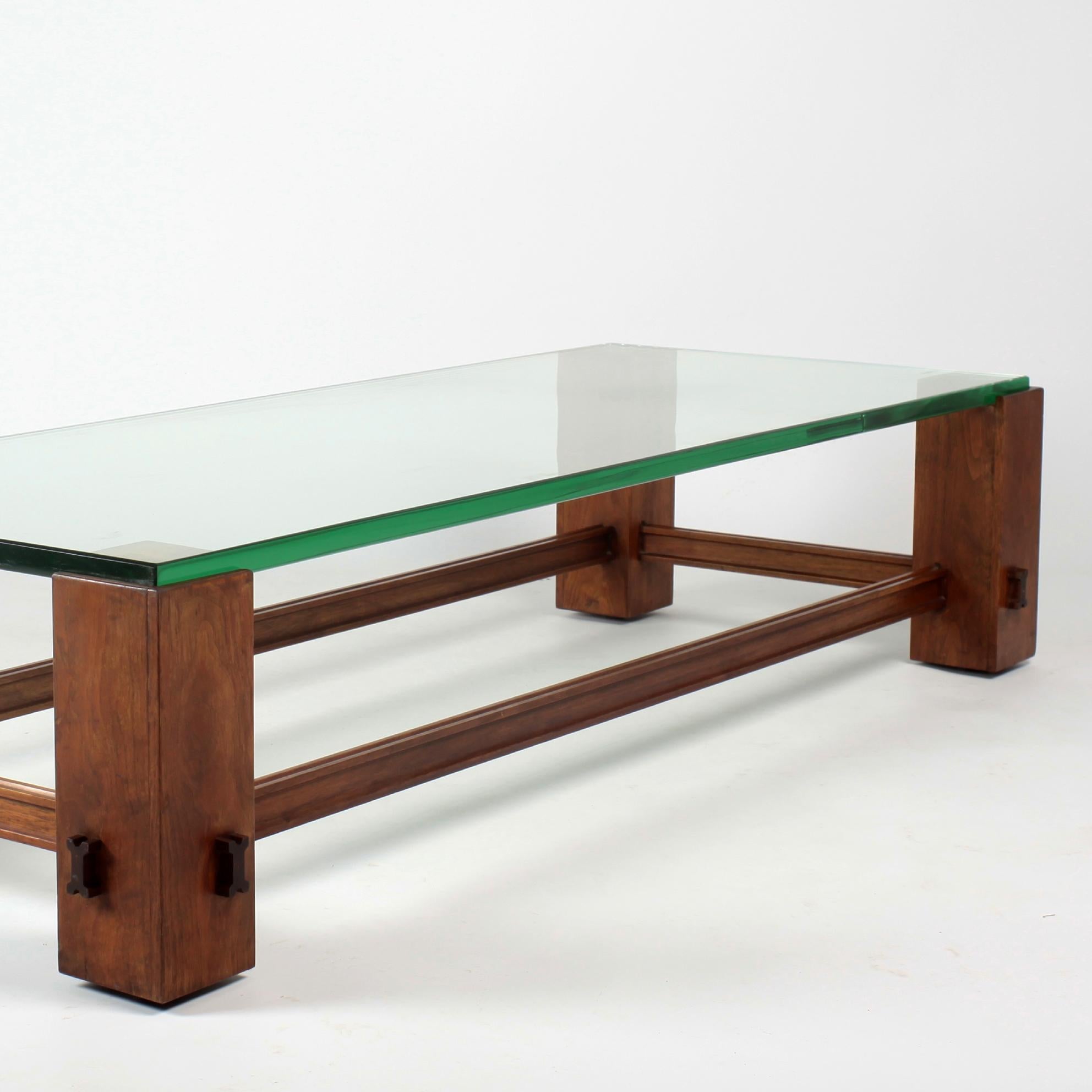 Mid-Century Italian Coffee Table Glass Attributed Fontana Arte, 1950s For Sale 7