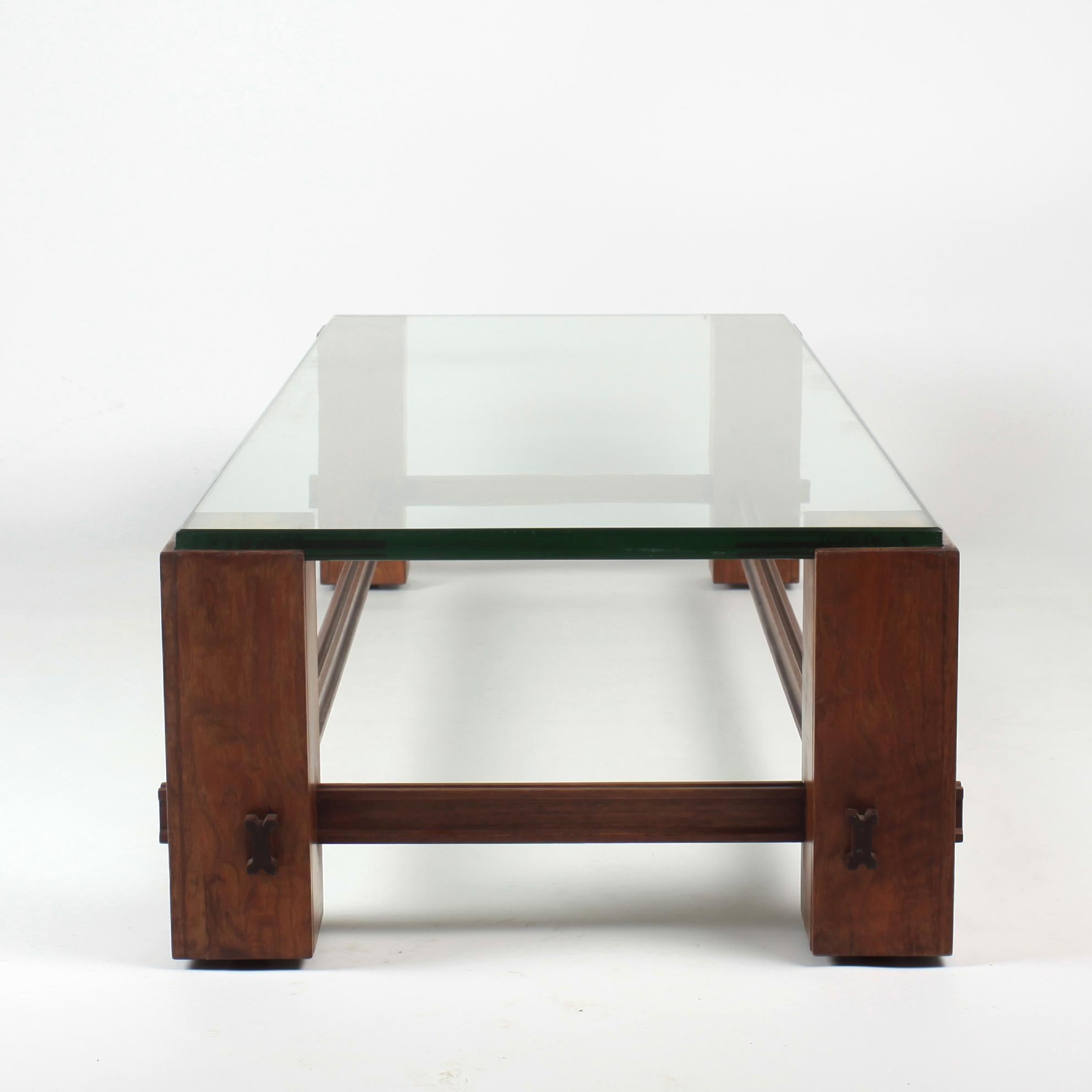 Mid-Century Italian Coffee Table Glass Attributed Fontana Arte, 1950s For Sale 9