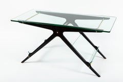 Mid-Century Italian Coffee Table With Magazine Rack