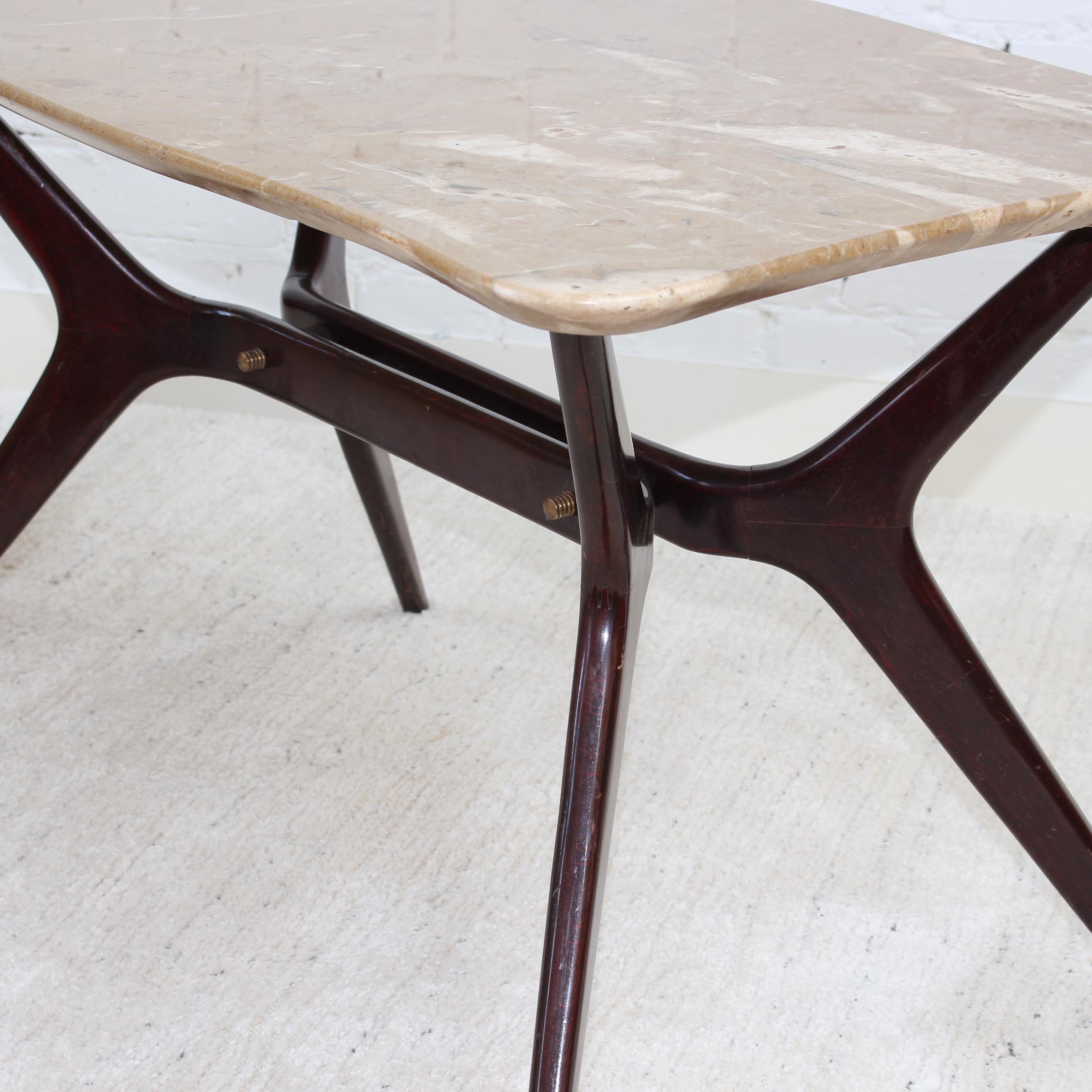 Mid-Century Italian Coffee Table with Marble Top, 'circa 1950s' For Sale 6