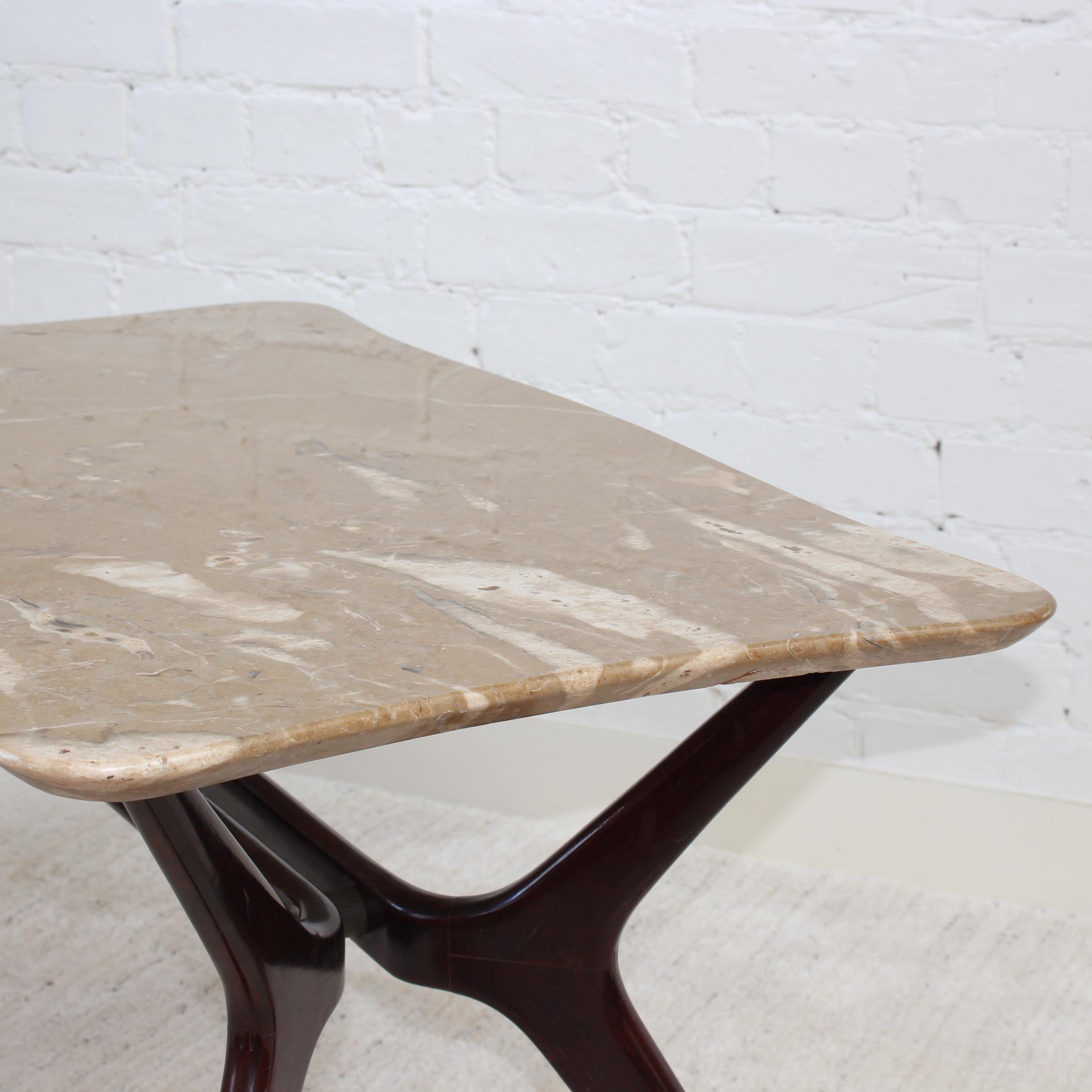 Mid-Century Italian Coffee Table with Marble Top, 'circa 1950s' For Sale 8