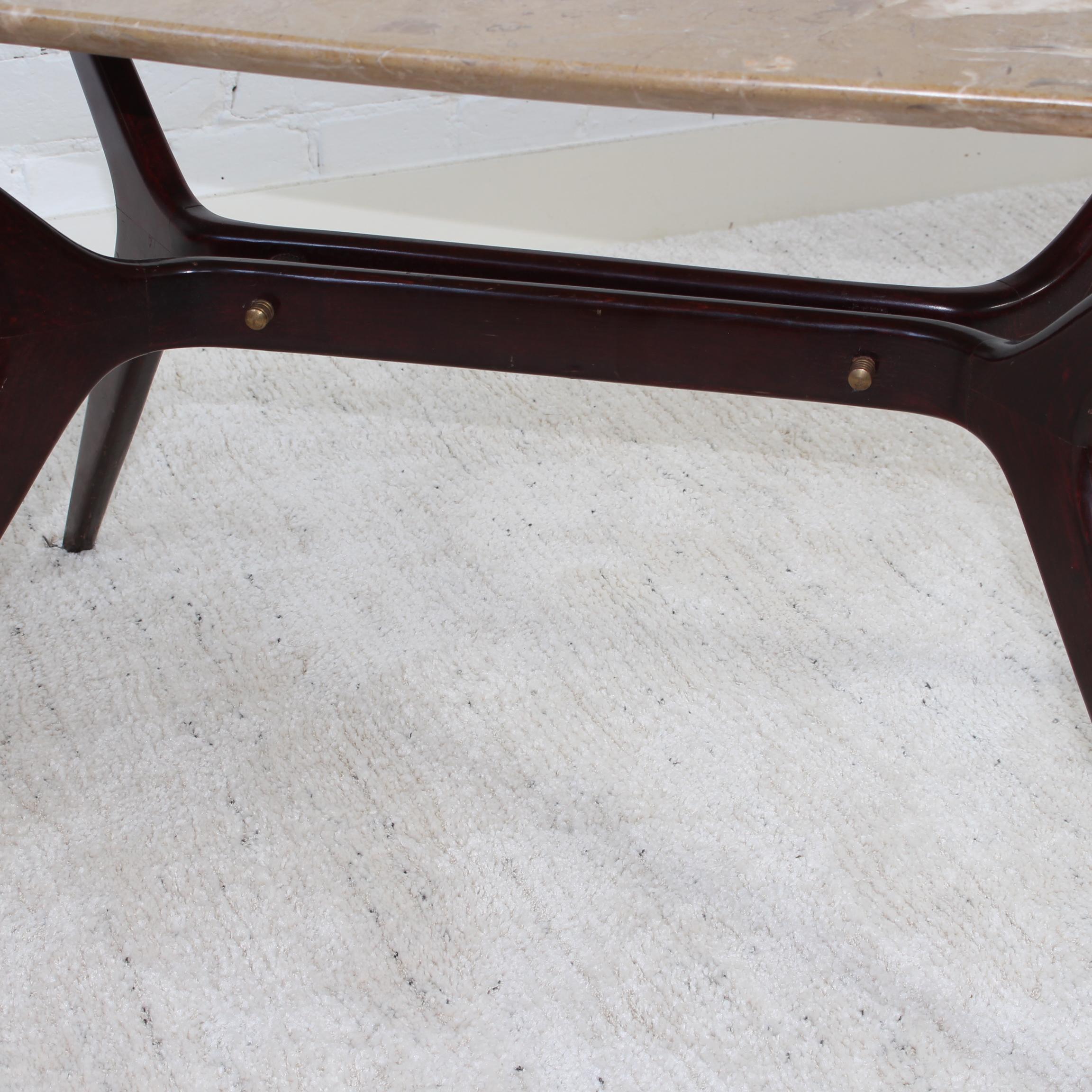 Mid-Century Italian Coffee Table with Marble Top, 'circa 1950s' For Sale 10