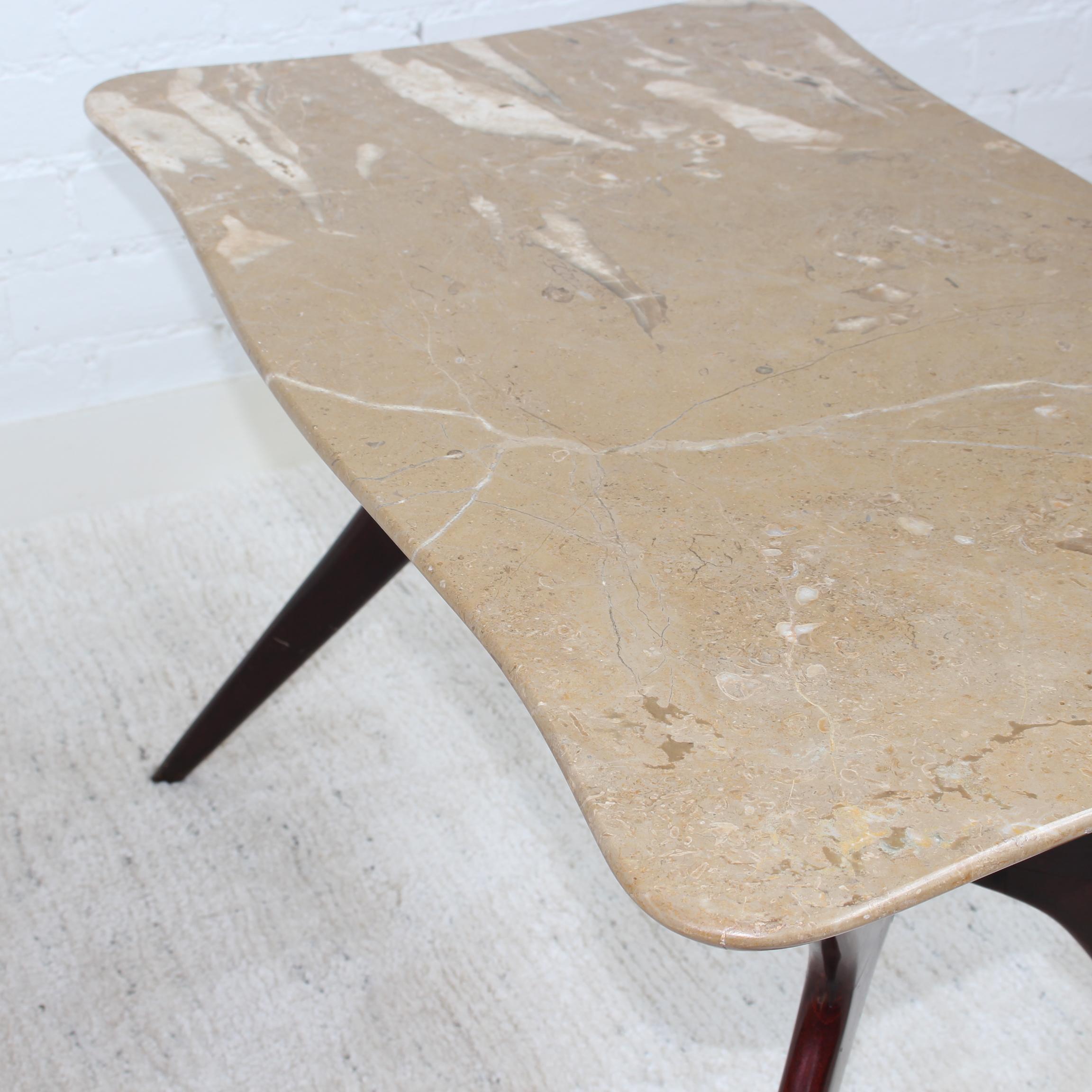 Mid-Century Italian Coffee Table with Marble Top, 'circa 1950s' For Sale 14