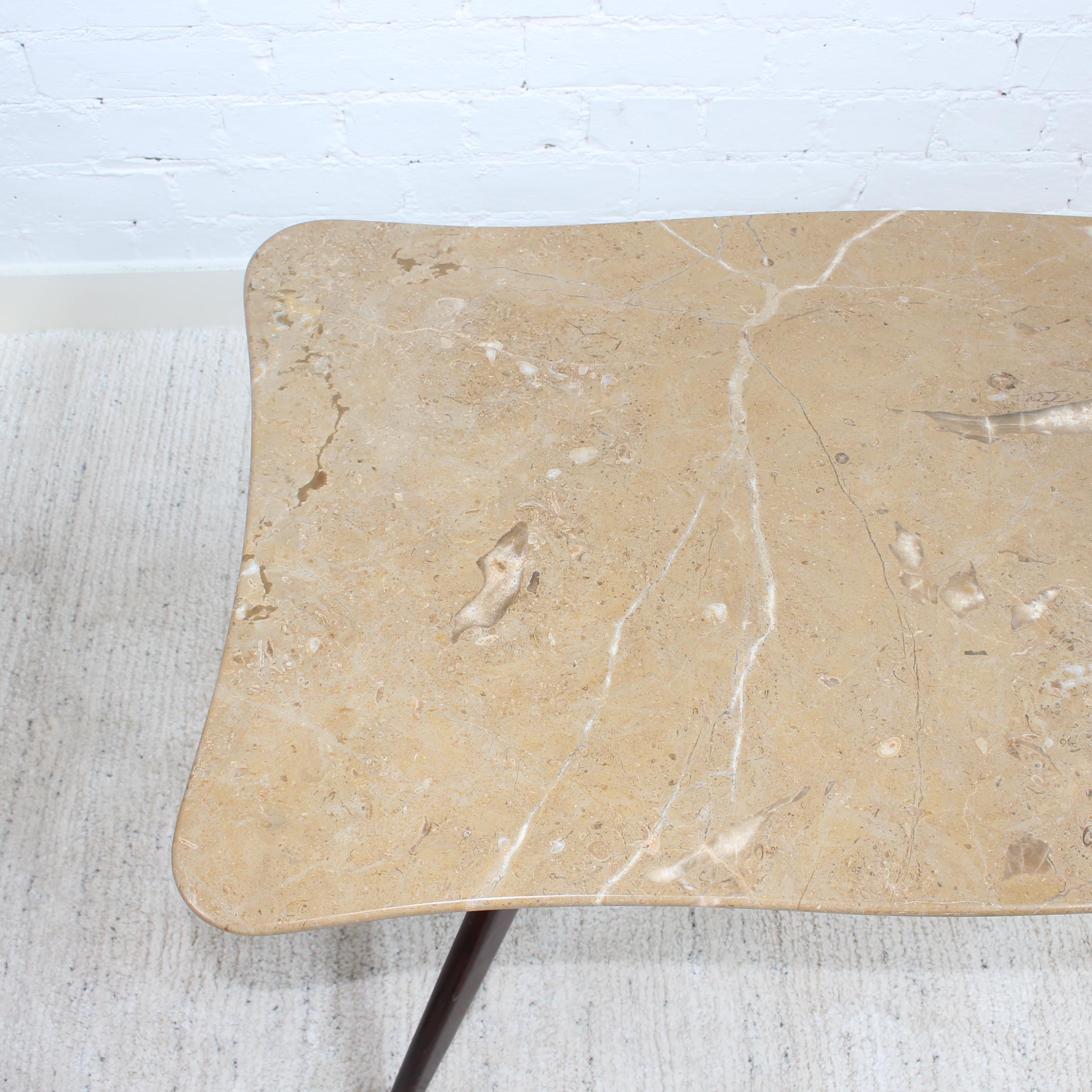 Mid-Century Italian Coffee Table with Marble Top, 'circa 1950s' For Sale 2