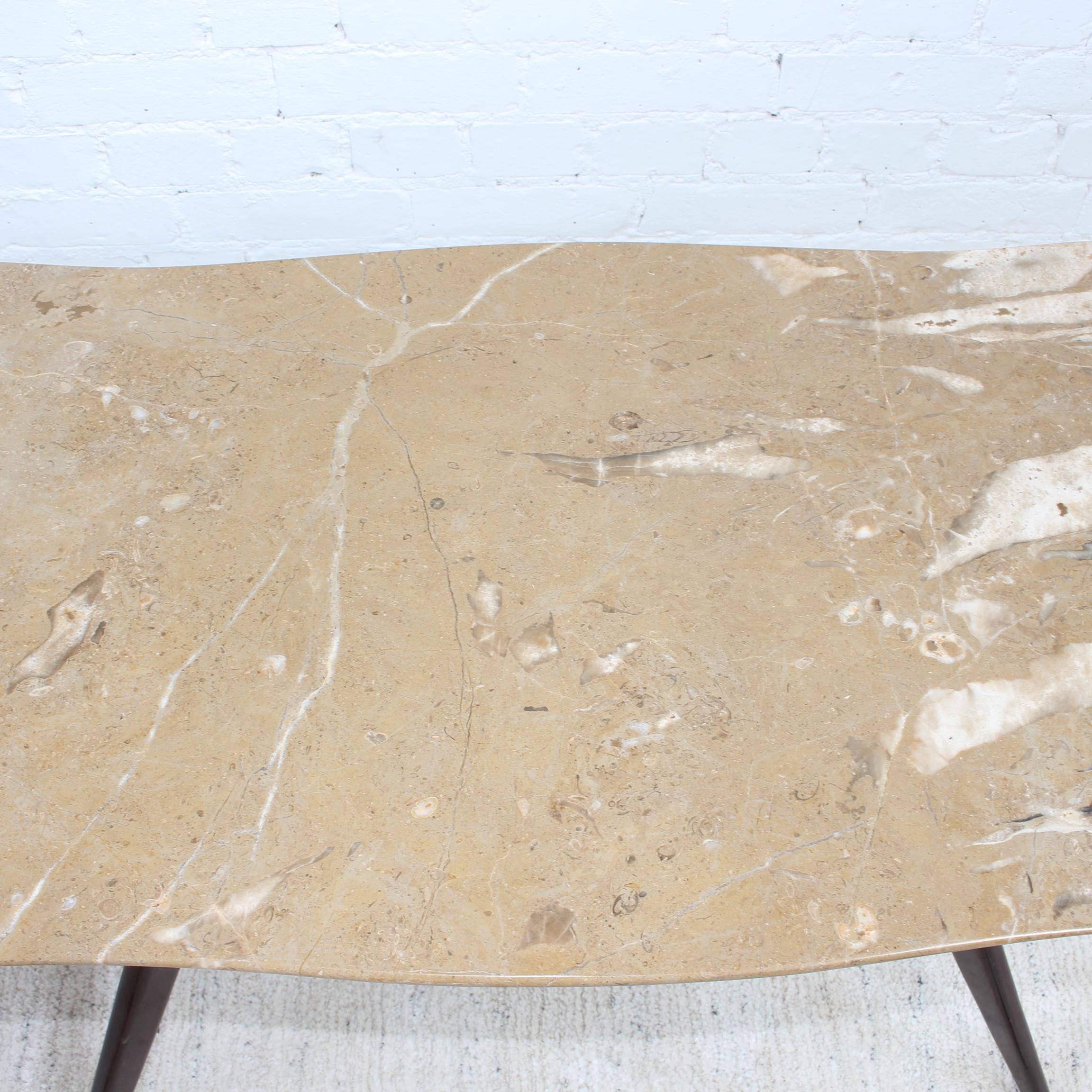 Mid-Century Italian Coffee Table with Marble Top, 'circa 1950s' For Sale 3