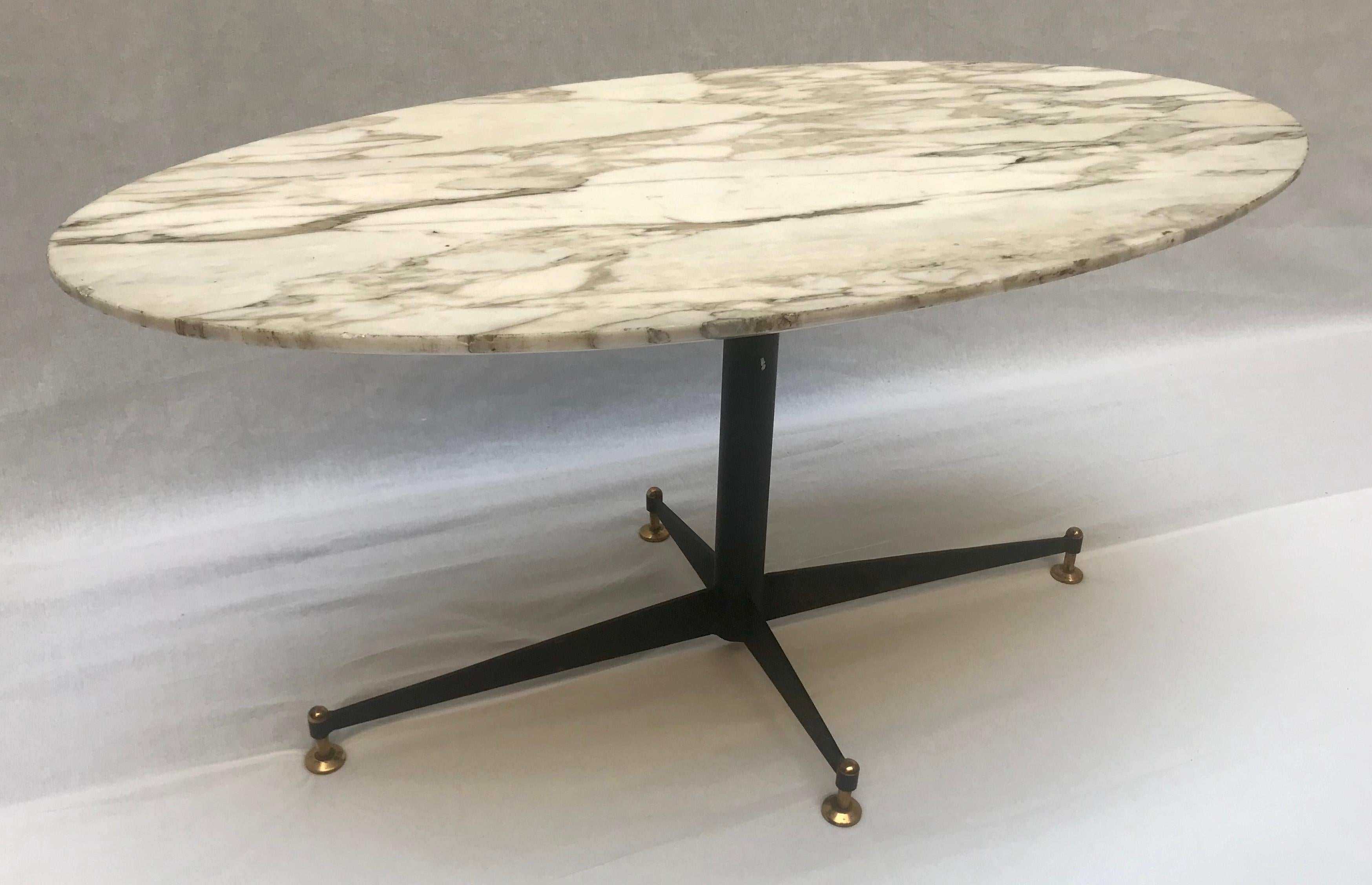 Midcentury Italian coffee table with marble top,

circa 1950.