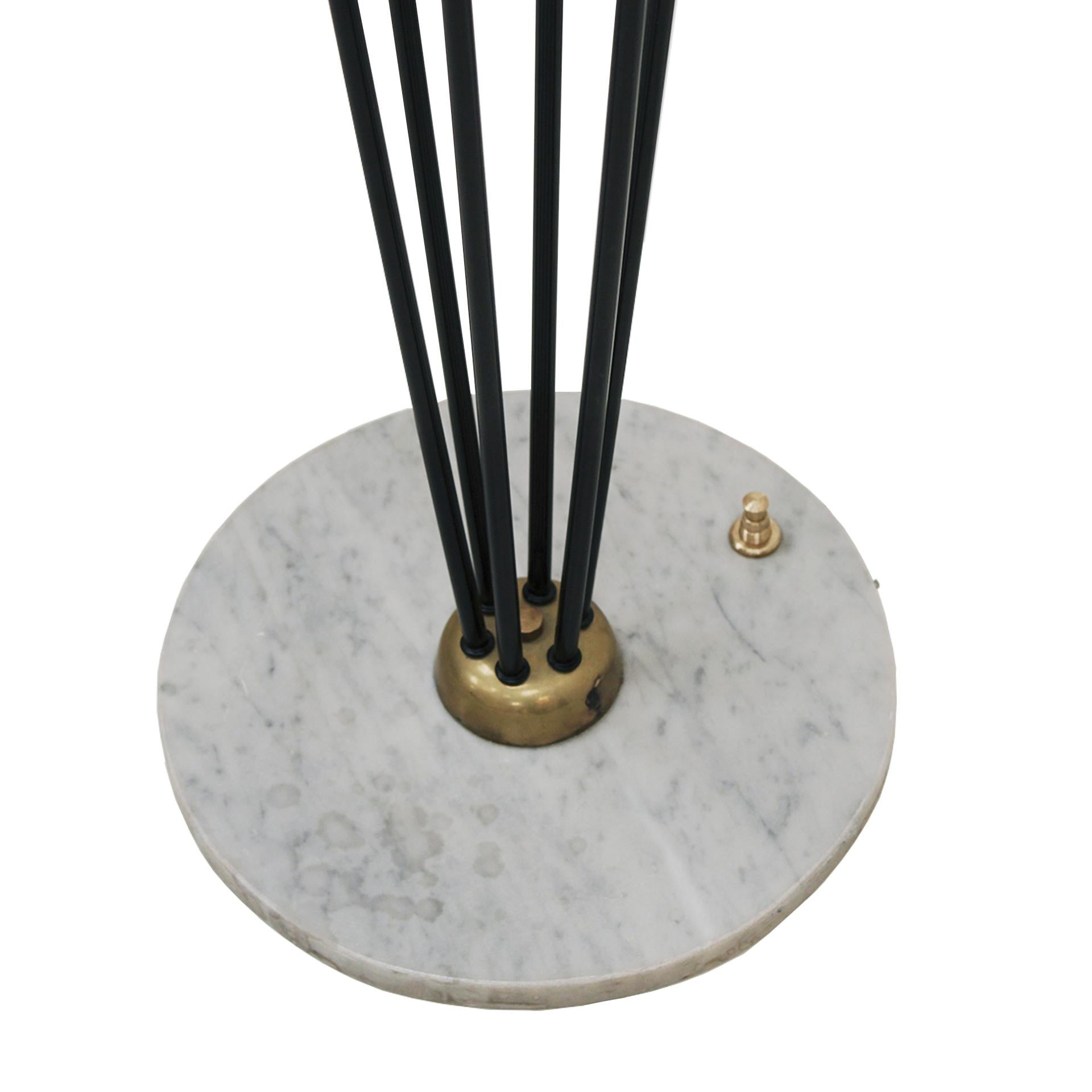 Mid-Century Italian Coloured Shades Floor Lamp, Designed by Stilnovo, 1950s 3