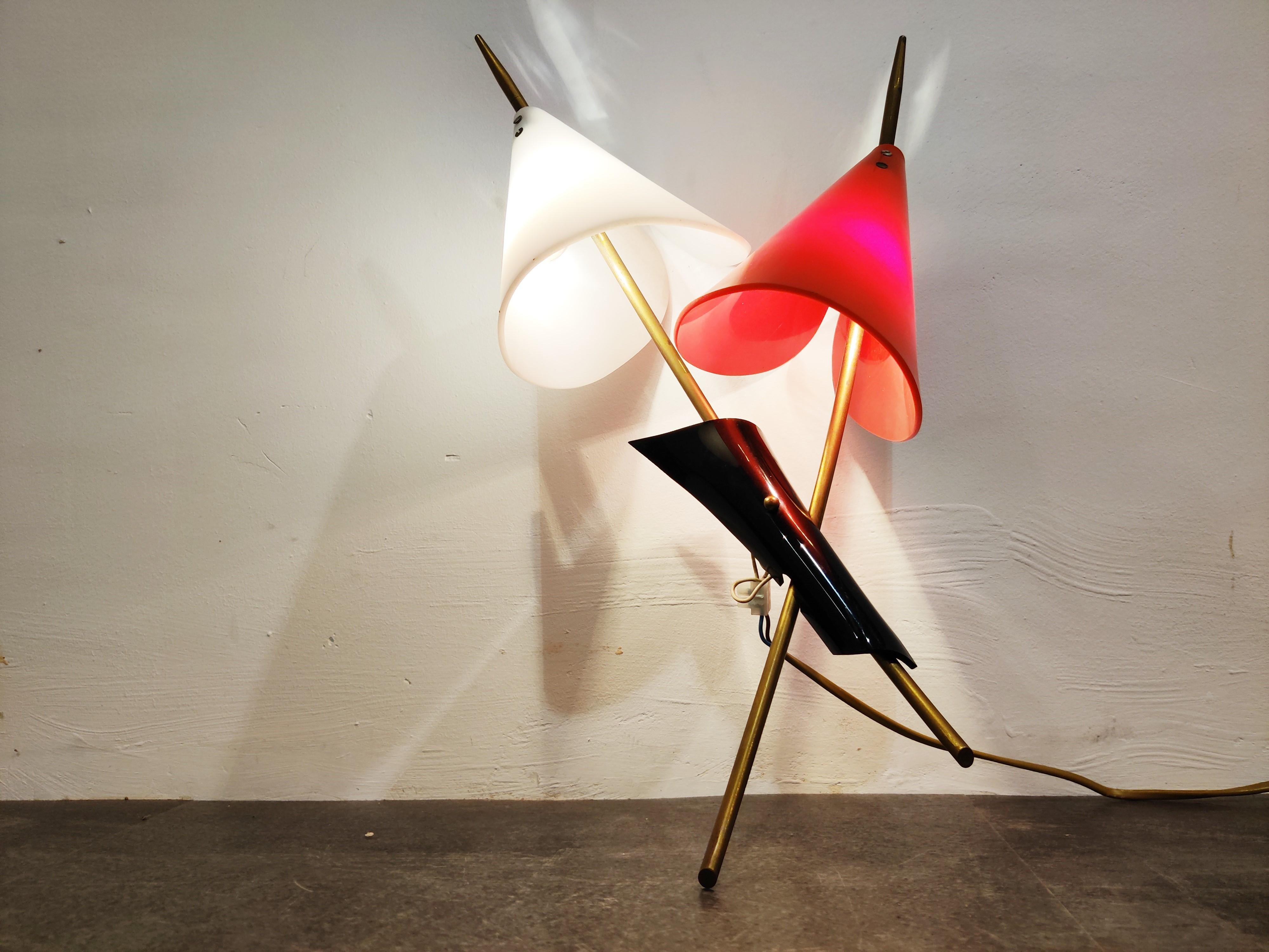Midcentury Italian Colored Wall Light, 1950s  In Good Condition For Sale In HEVERLEE, BE