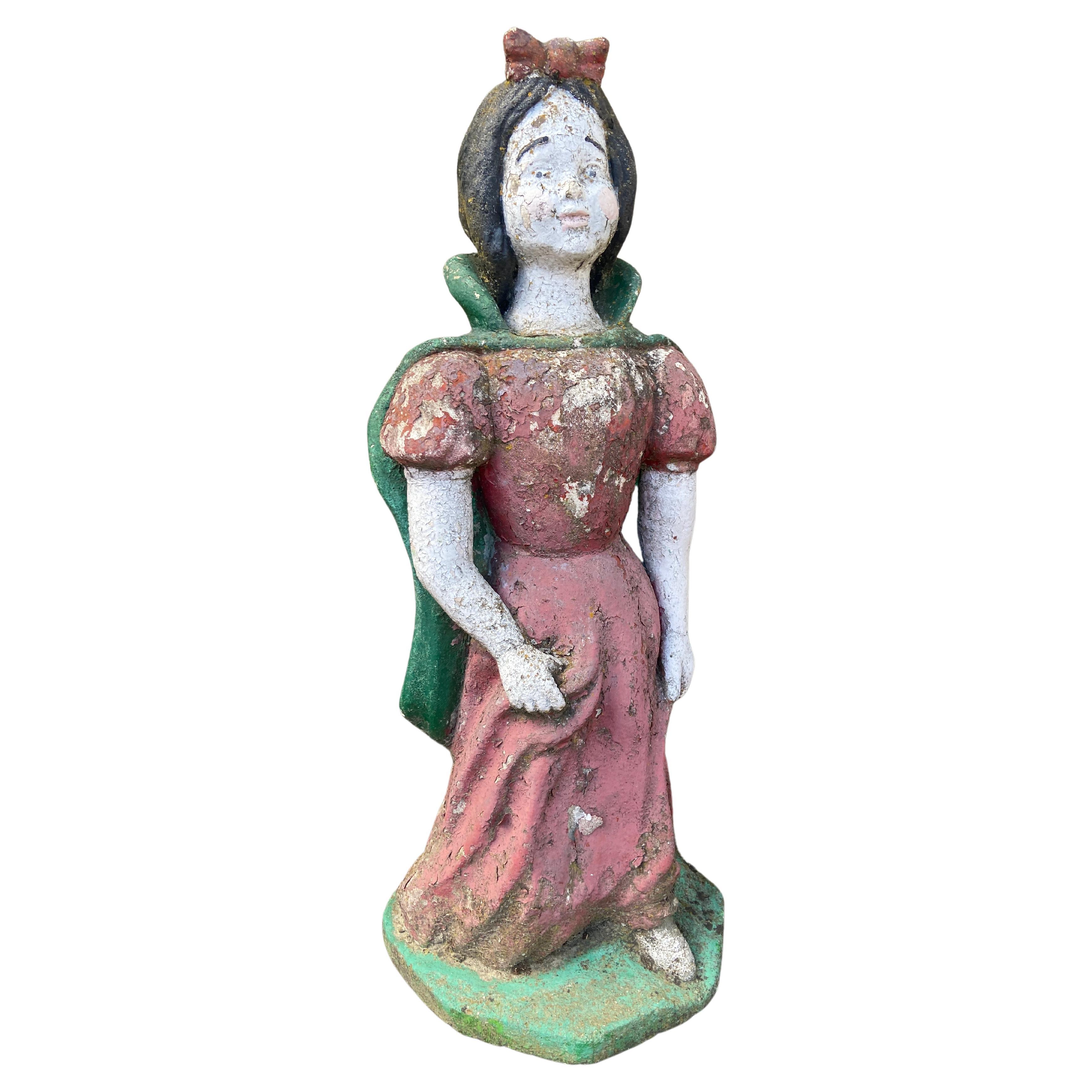 Mid-Century Italian Concrete "Biancaneve" of Snow White and the Seven Dwarfs For Sale