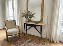 Mid-Century Italian Console in the Style of Gio Ponti, Marble Top