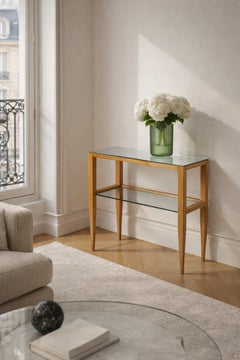 Mid-century Italian console table, attributed to Gio Ponti, with mirrored glass