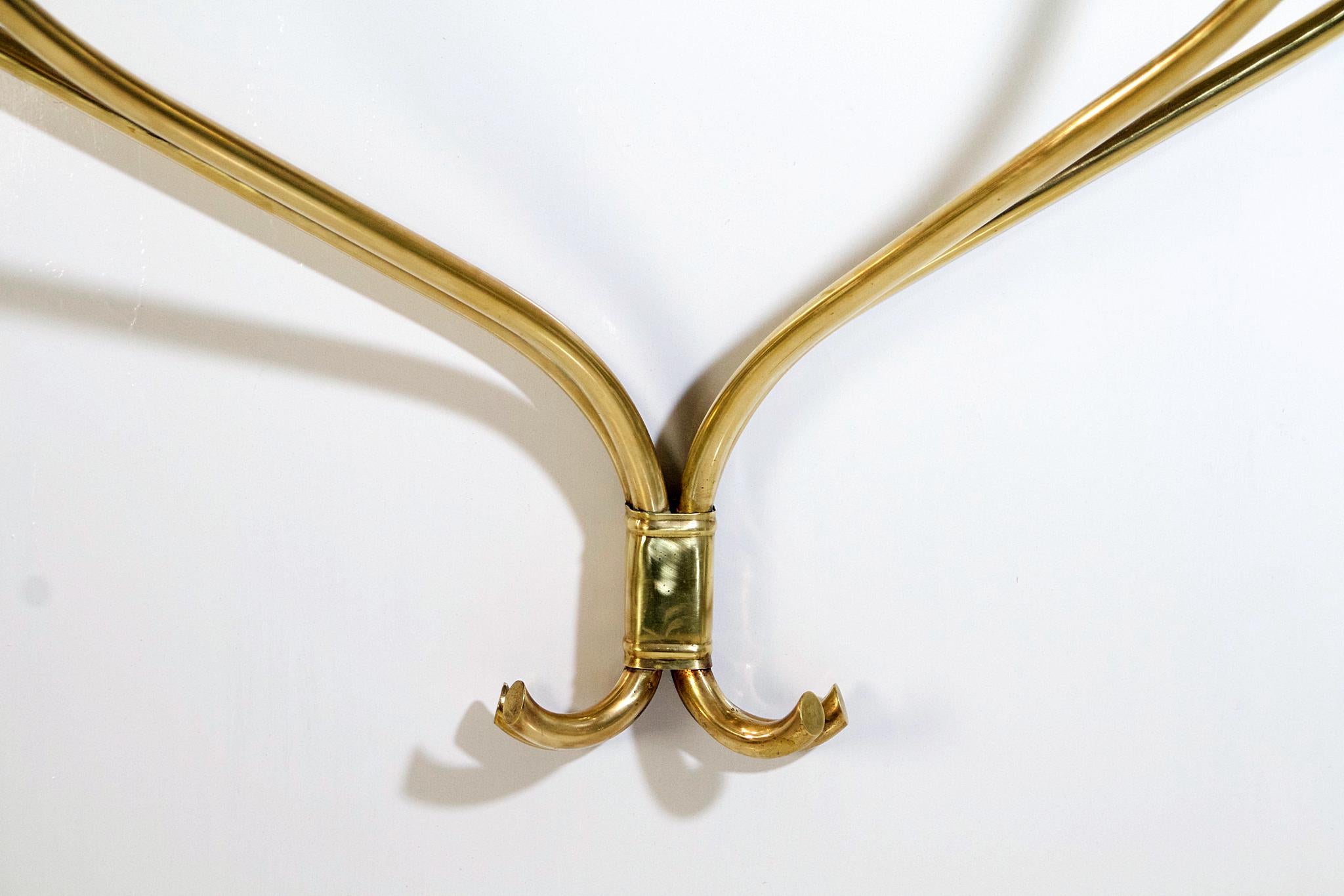 Midcentury Italian Console Table in Brass and Glass In Good Condition In Albano Laziale, Rome/Lazio