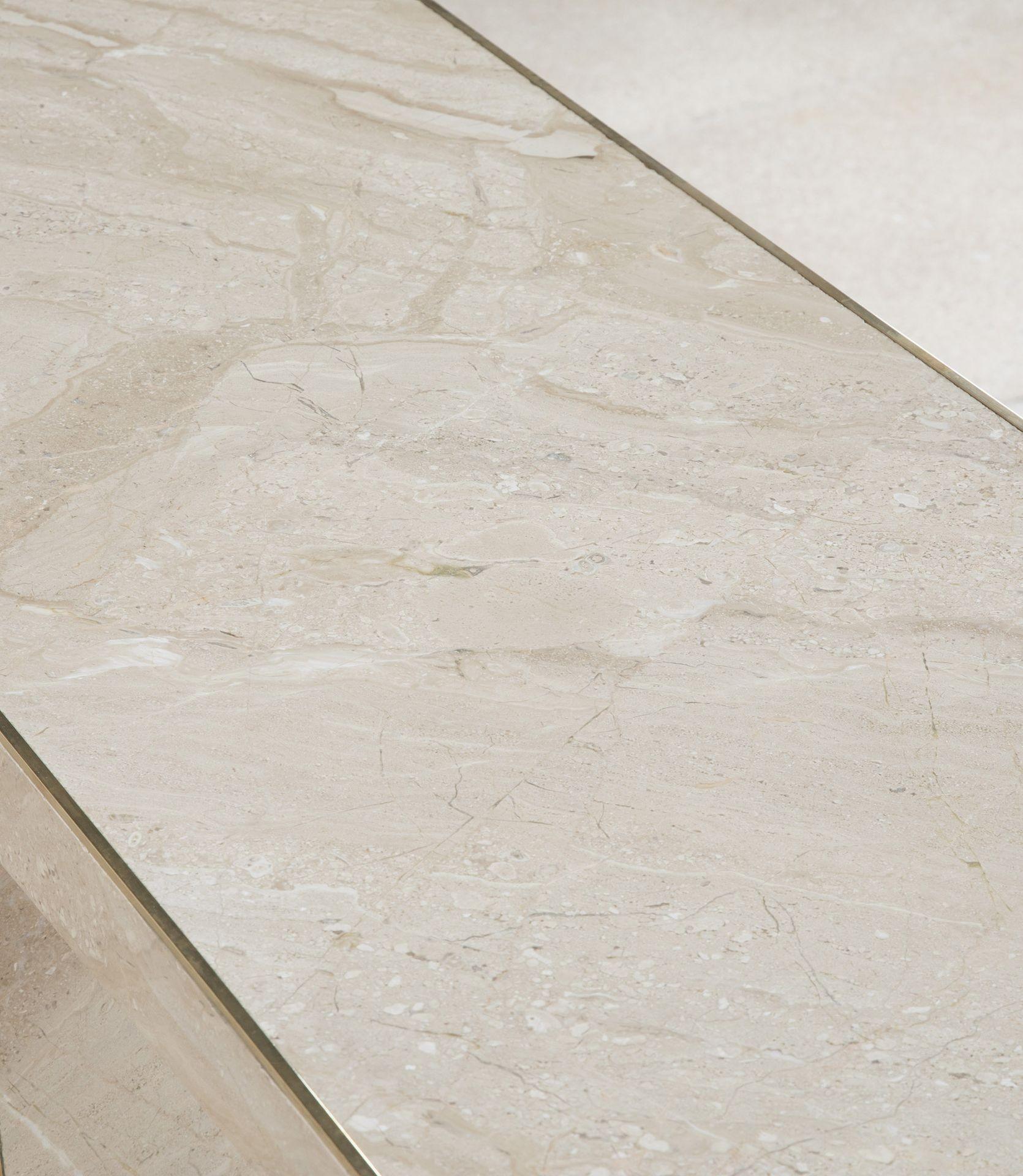 Mid-Century Italian Console Table in White Marble In Good Condition For Sale In Gloucestershire, GB