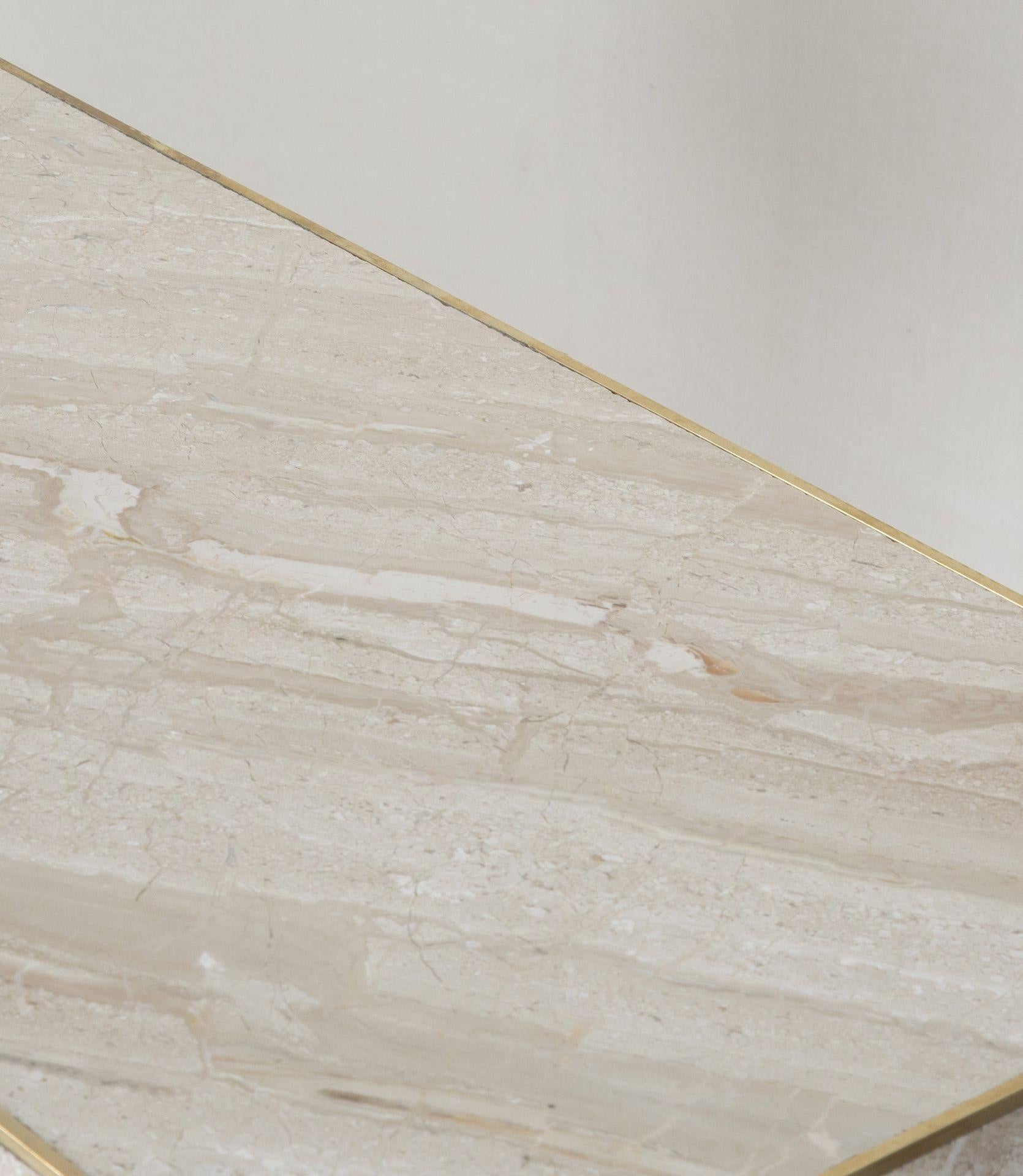 20th Century Mid-Century Italian Console Table in White Marble For Sale