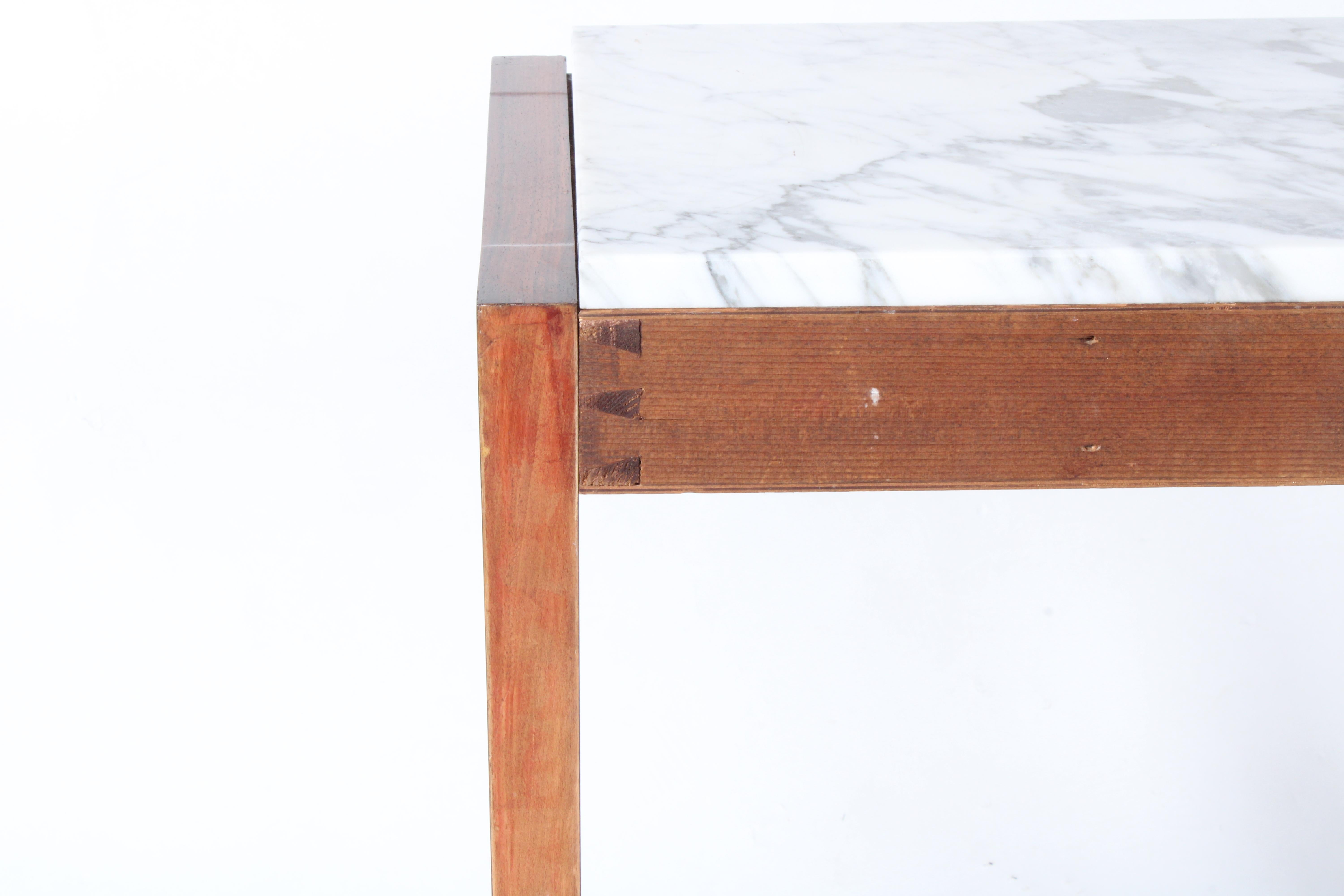 Mid Century Italian Console Table Wit Marble Top 8
