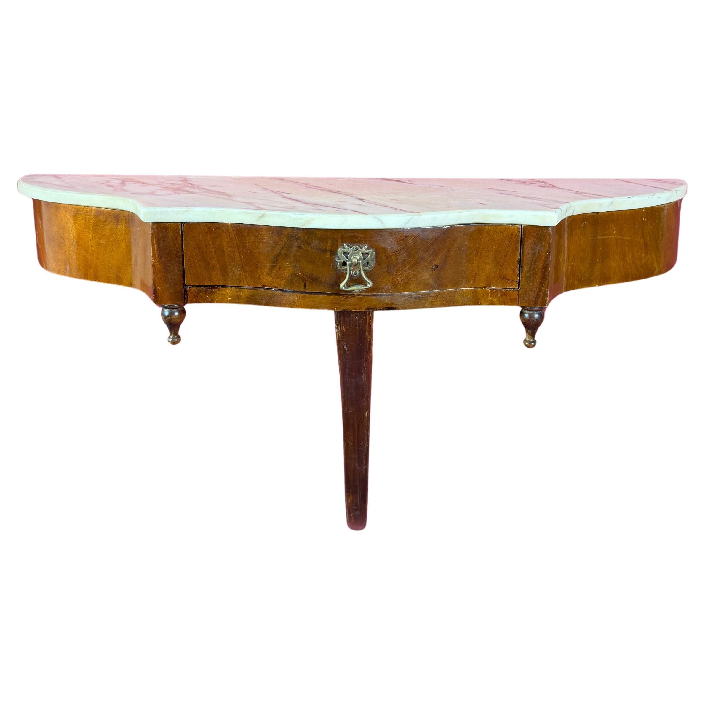 Mid-century Italian Console Table with marble top, 1950s