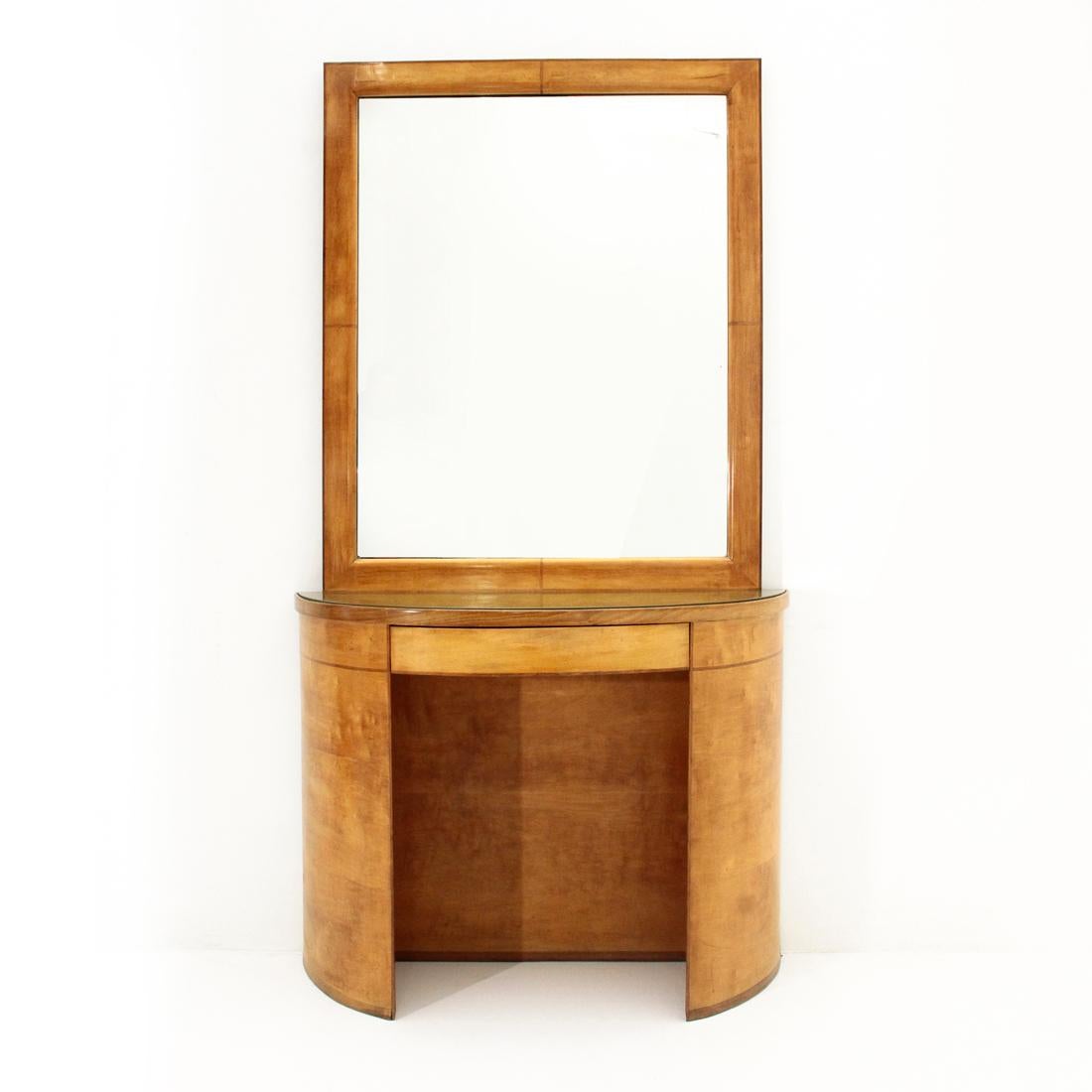 Midcentury Italian Console Vanity Desk, 1940s In Good Condition In Savona, IT