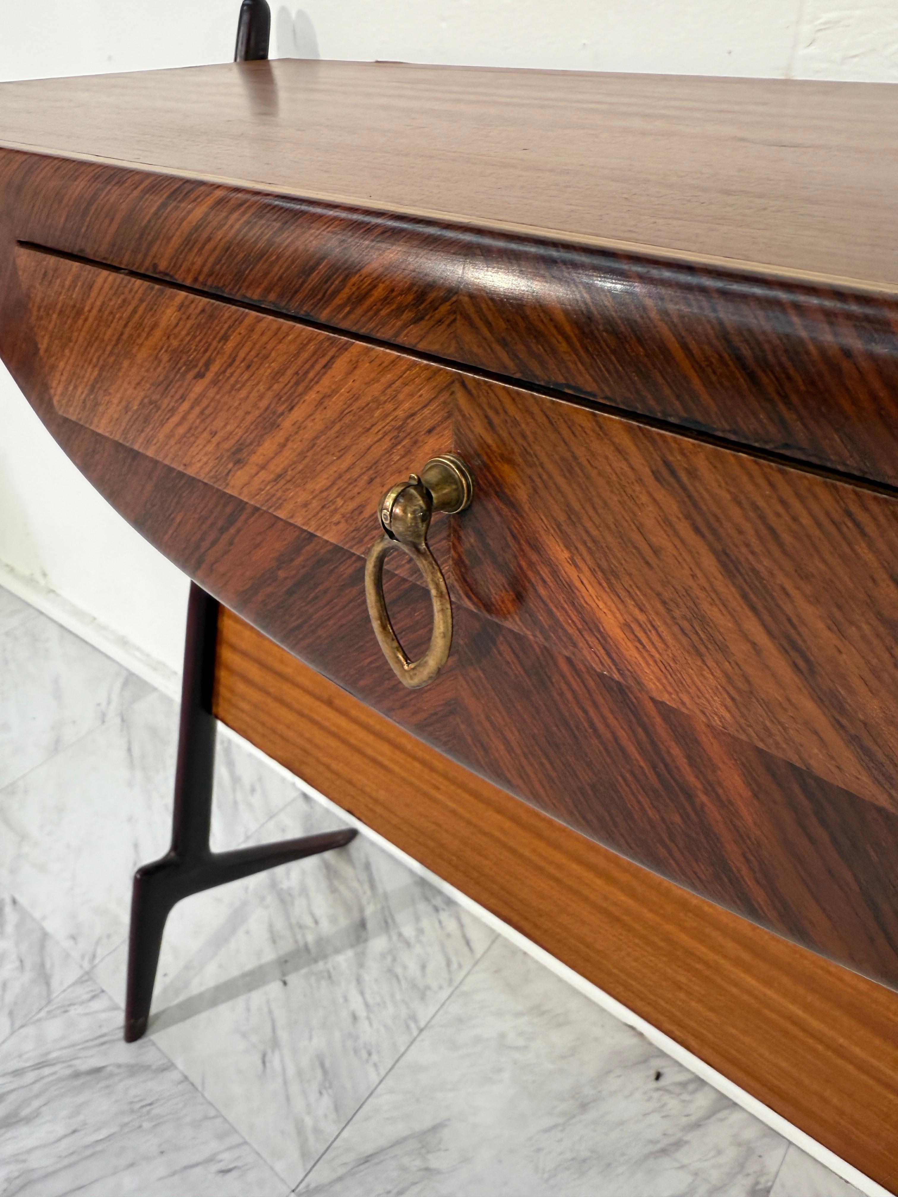 Metà XX secolo Console italiana di metà secolo con cassetto, anni '50 in vendita
