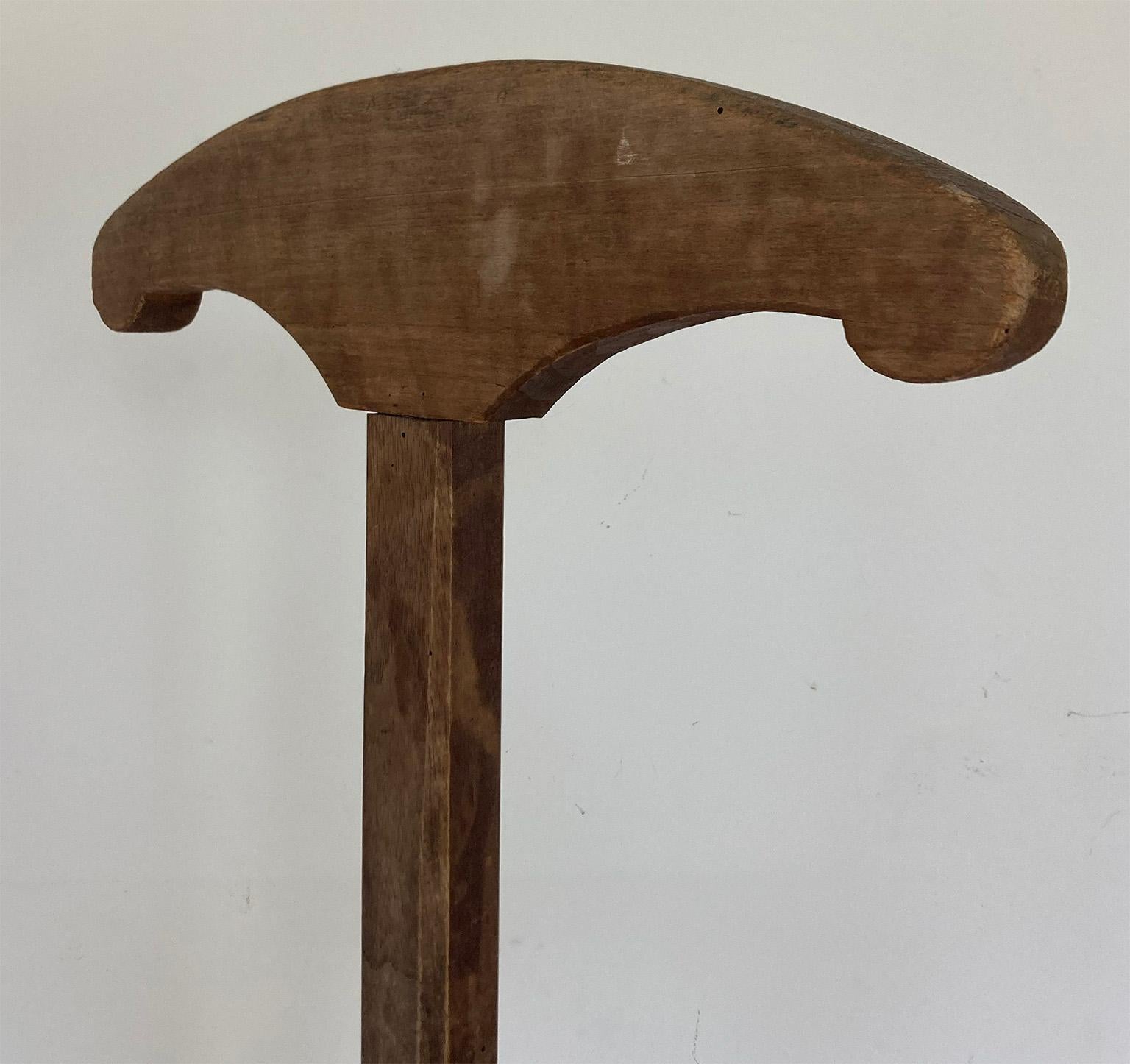 Mid Century Italian Couple of Monumental Wood Coat Racks, Milano, 1950s 4