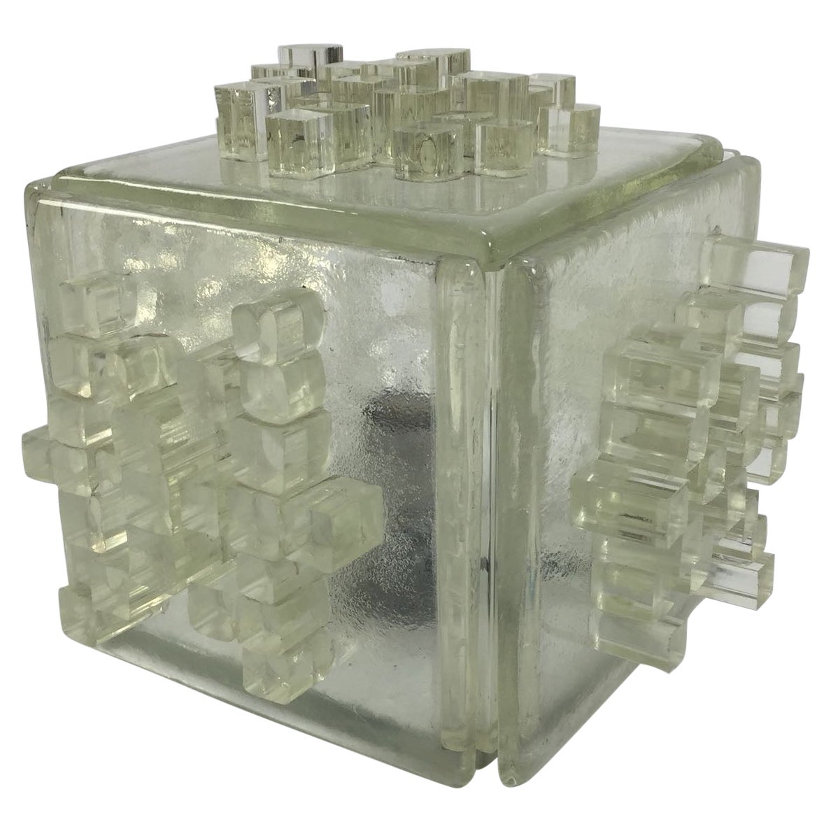 Mid Century Italian Crystal "Apis" Table Lamp from Poliarte, 1960s For Sale