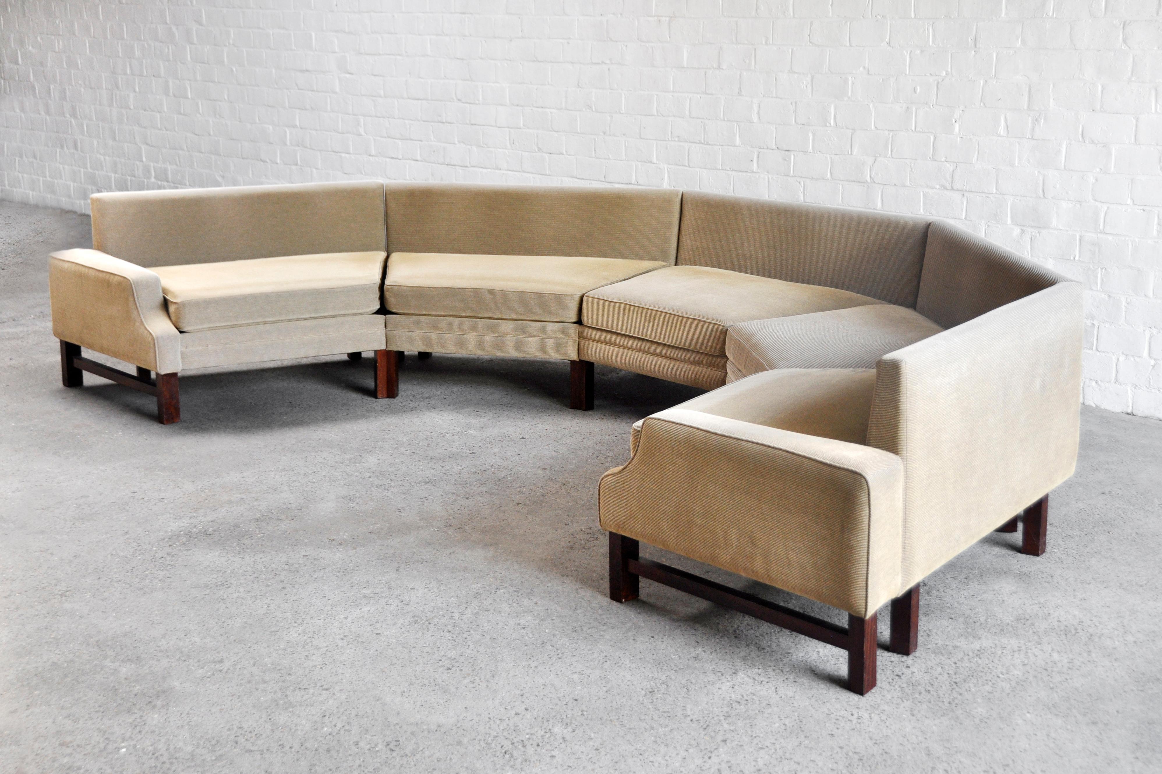 Mid-Century Modern Mid-century Italian Curved Sectional Sofa, 1970s