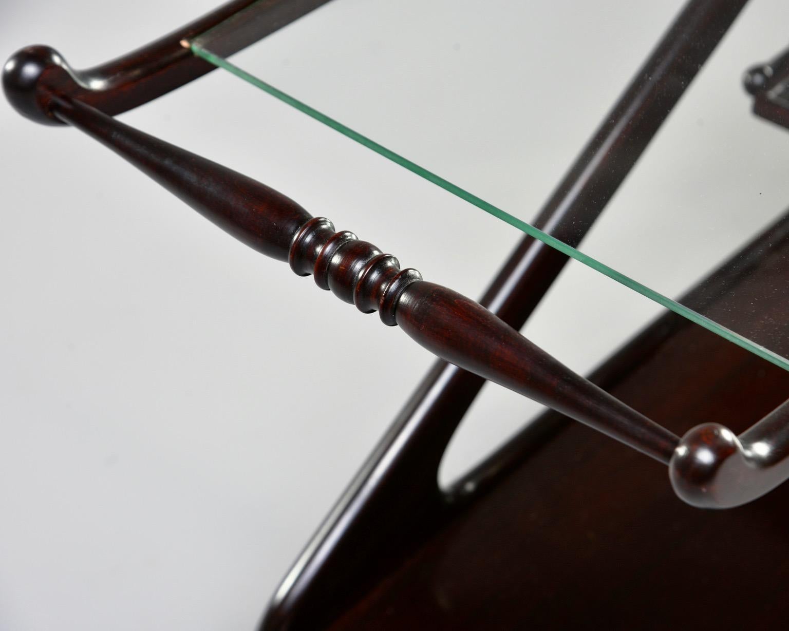 dark wood drinks trolley