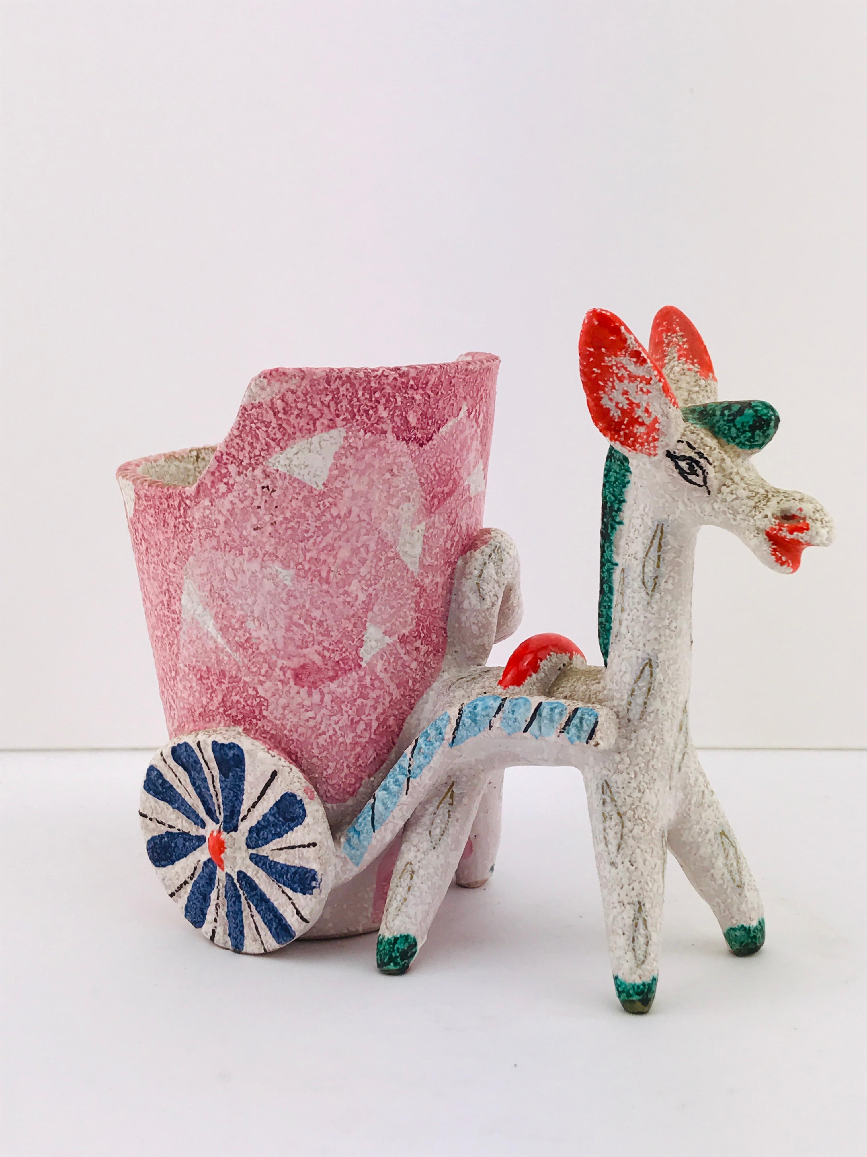 Midcentury Italian Deruta Donkey Ceramic, 1950s 5