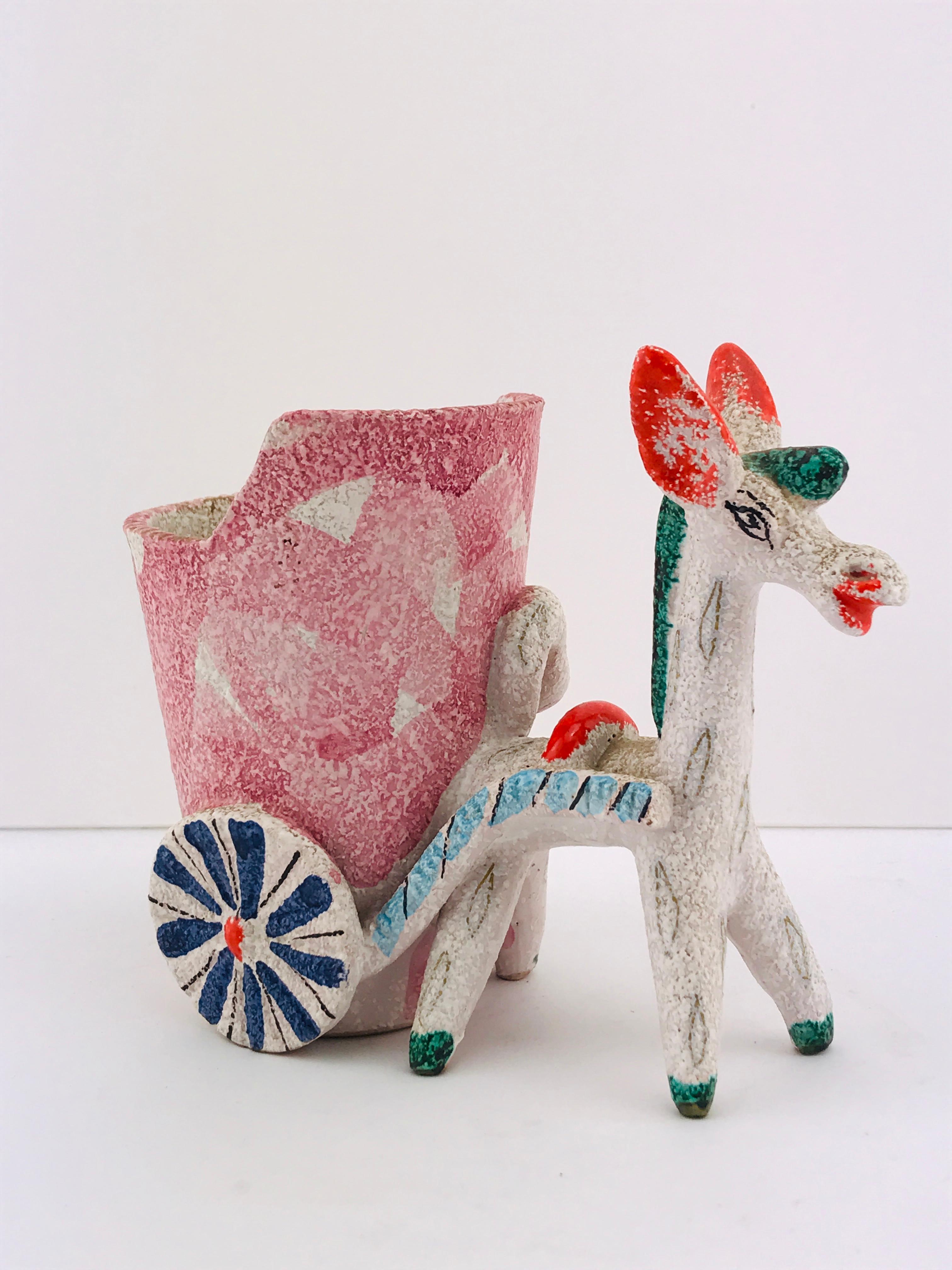 Midcentury Italian Deruta Donkey Ceramic, 1950s 6