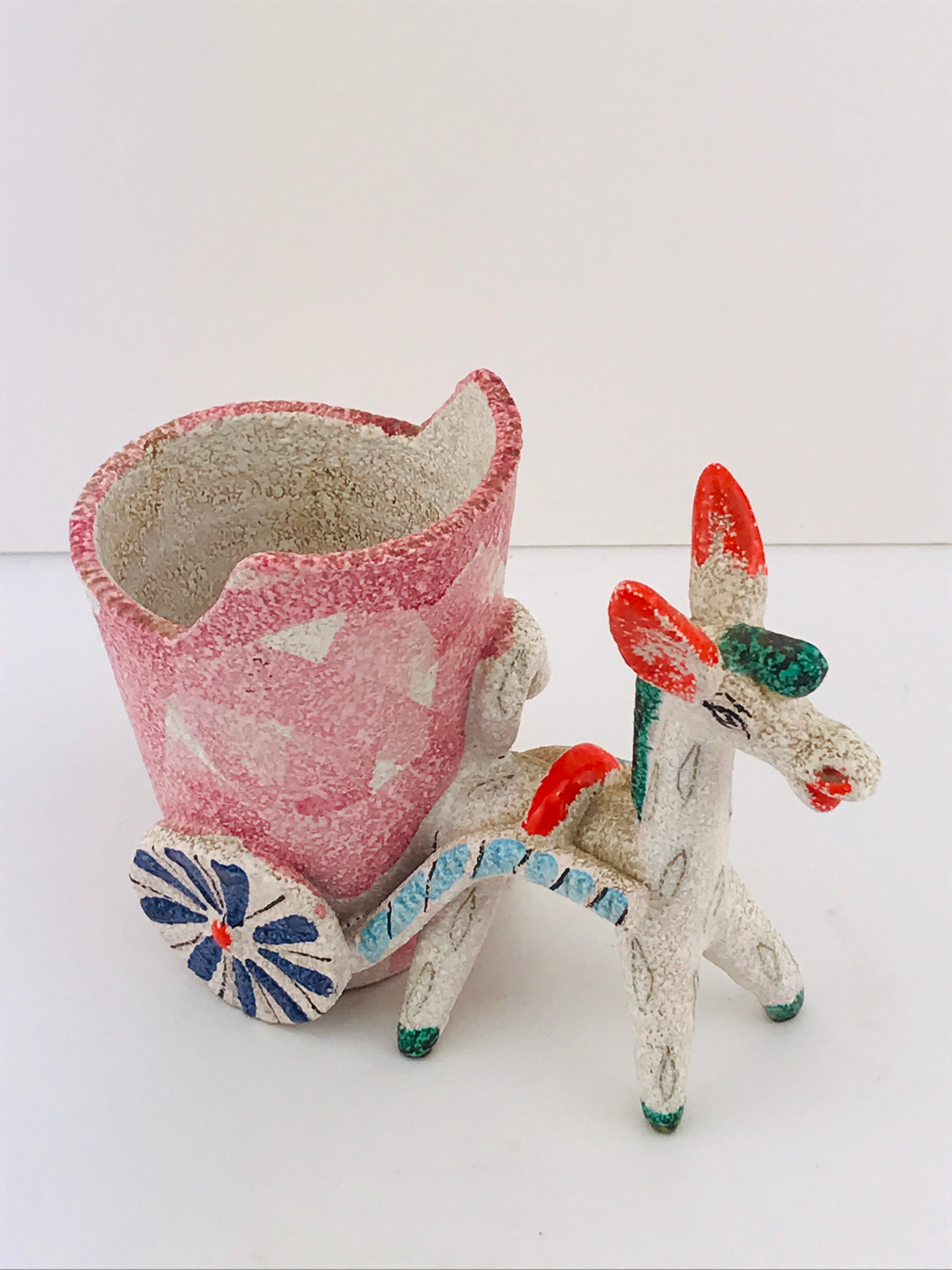 Midcentury Italian Deruta Donkey Ceramic, 1950s 10