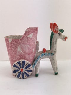 Midcentury Italian Deruta Donkey Ceramic, 1950s