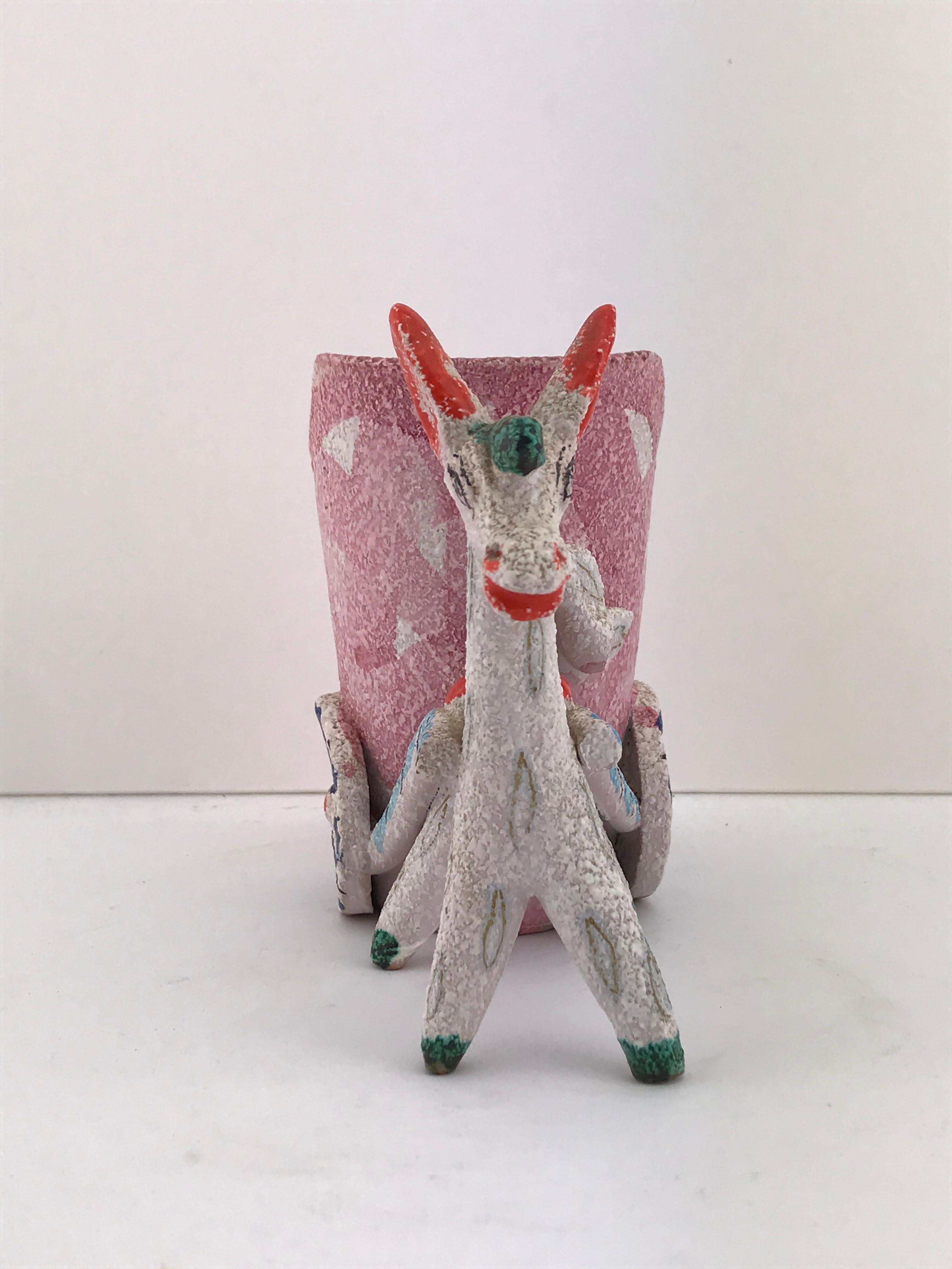 Midcentury Italian Deruta Donkey Ceramic, 1950s 3