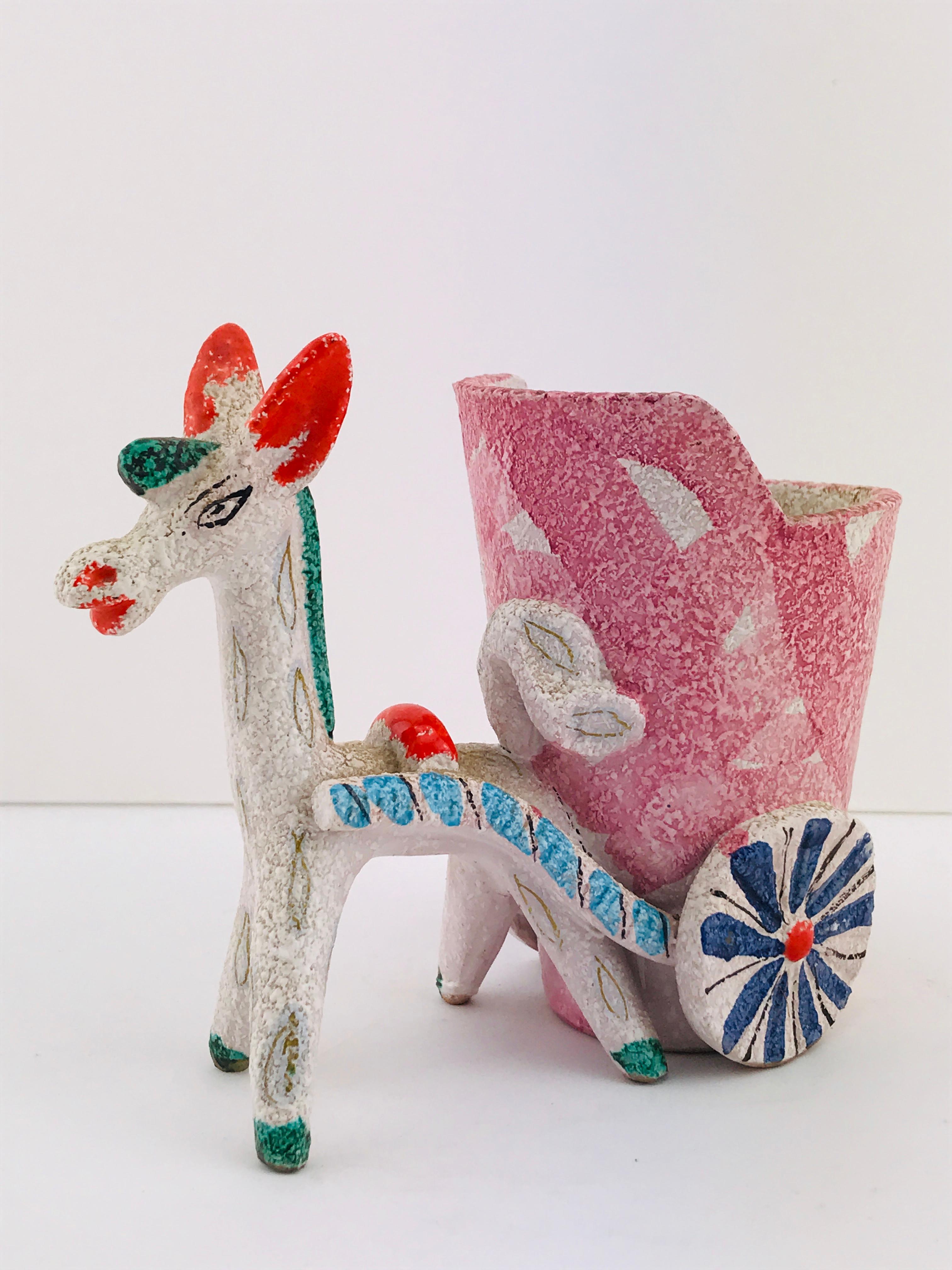 Midcentury Italian Deruta Donkey Ceramic, 1950s 4