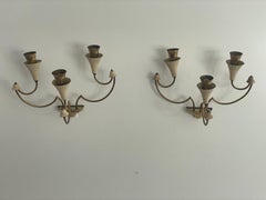 Paire d'appliques Sputnik à trois bras, Design/One, Italie, années 50