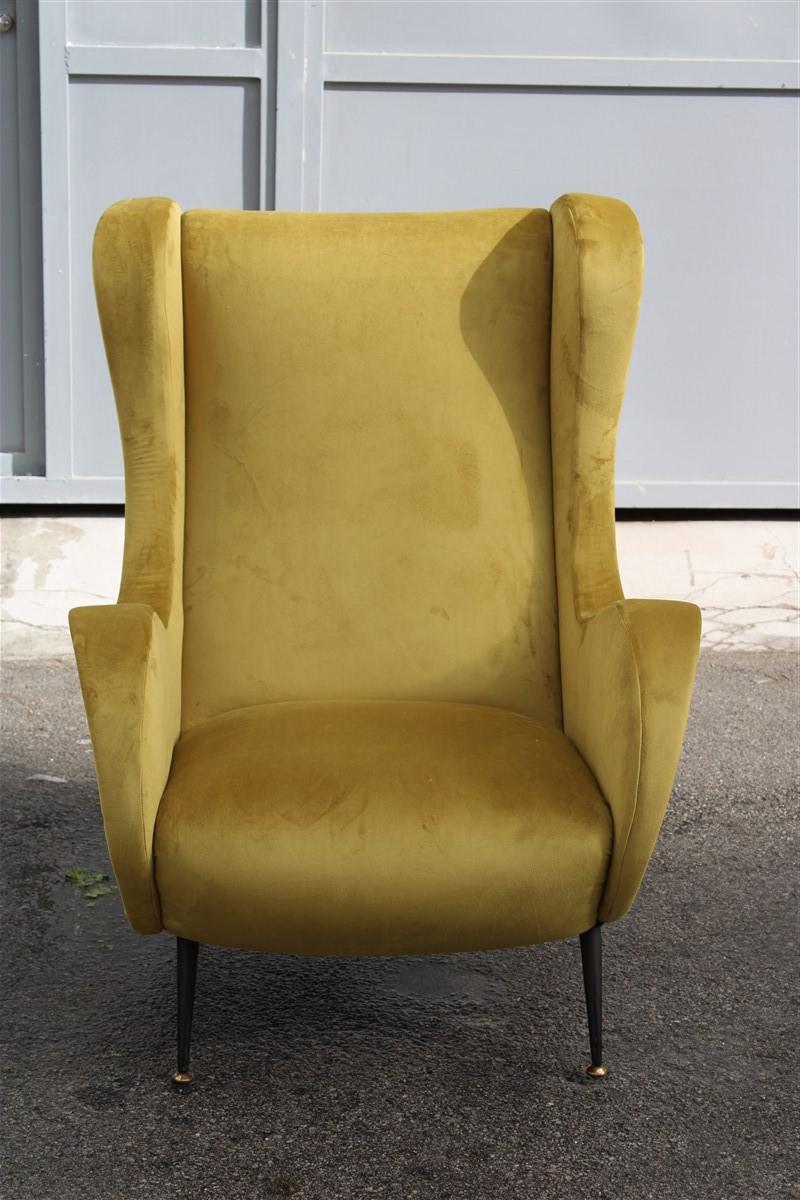 Mid-Century Italian Design Armchair Green Zanuso Style 4