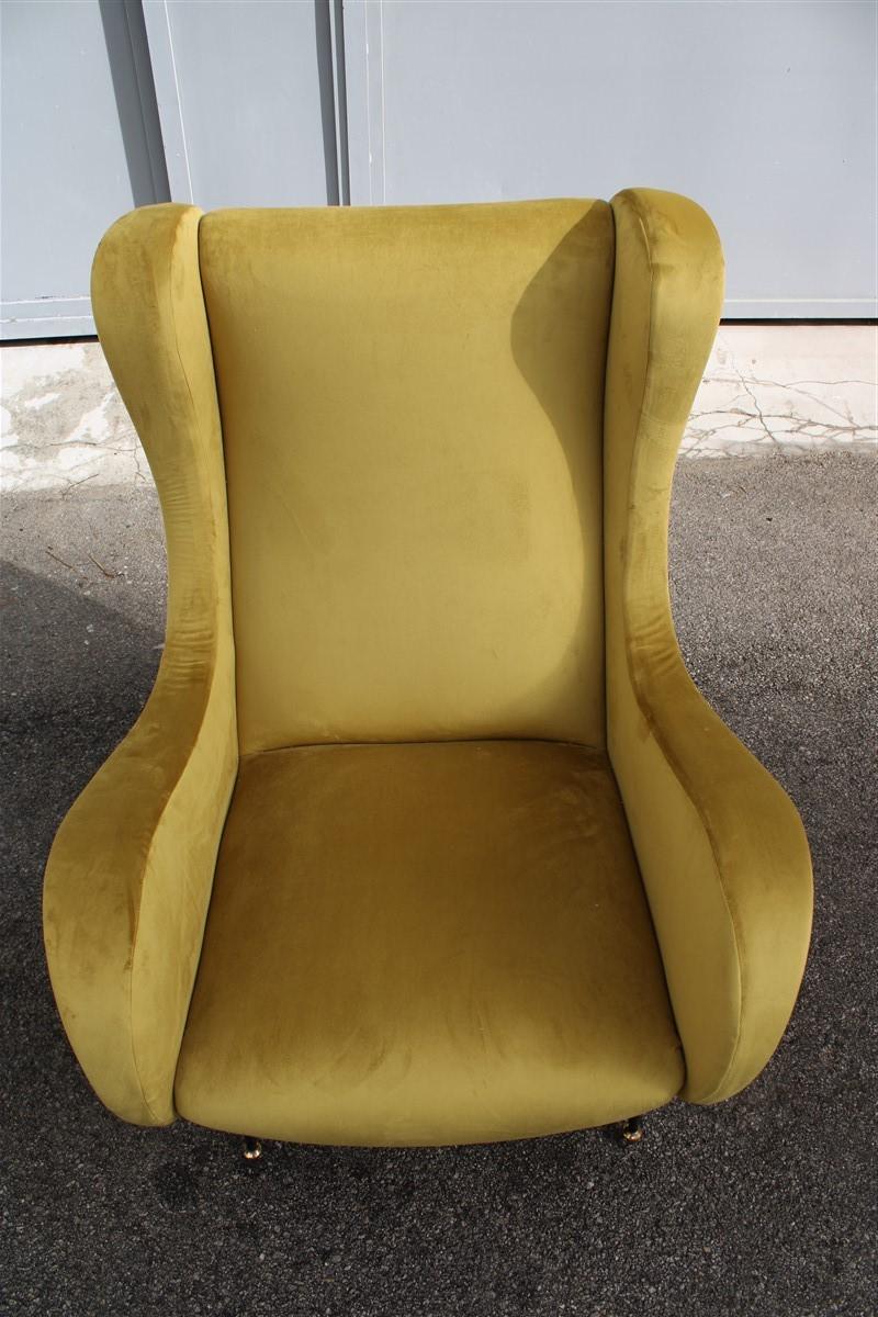 Mid-Century Italian Design Armchair Green Zanuso Style 5