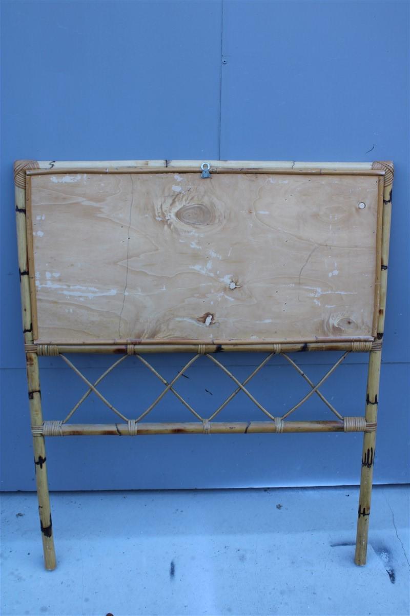 Mid-Century Italian Design Bamboo Bed for Single Mattress, 1950s For Sale 1