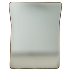 Messingspiegel im italienischen Mid-Century-Stil, Gio Ponti-Stil