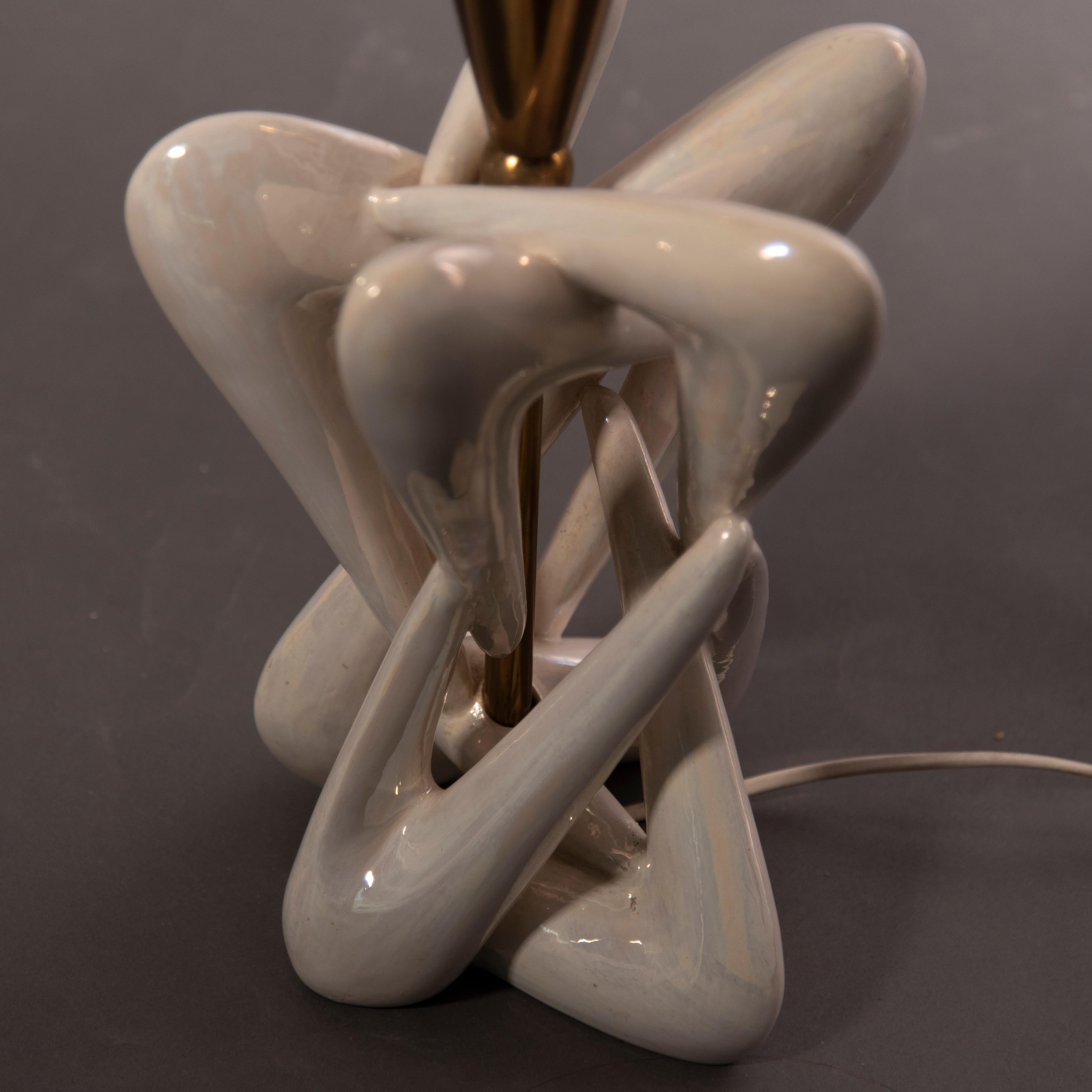 Modern Italian Design Porcelain Lamp For Sale 4