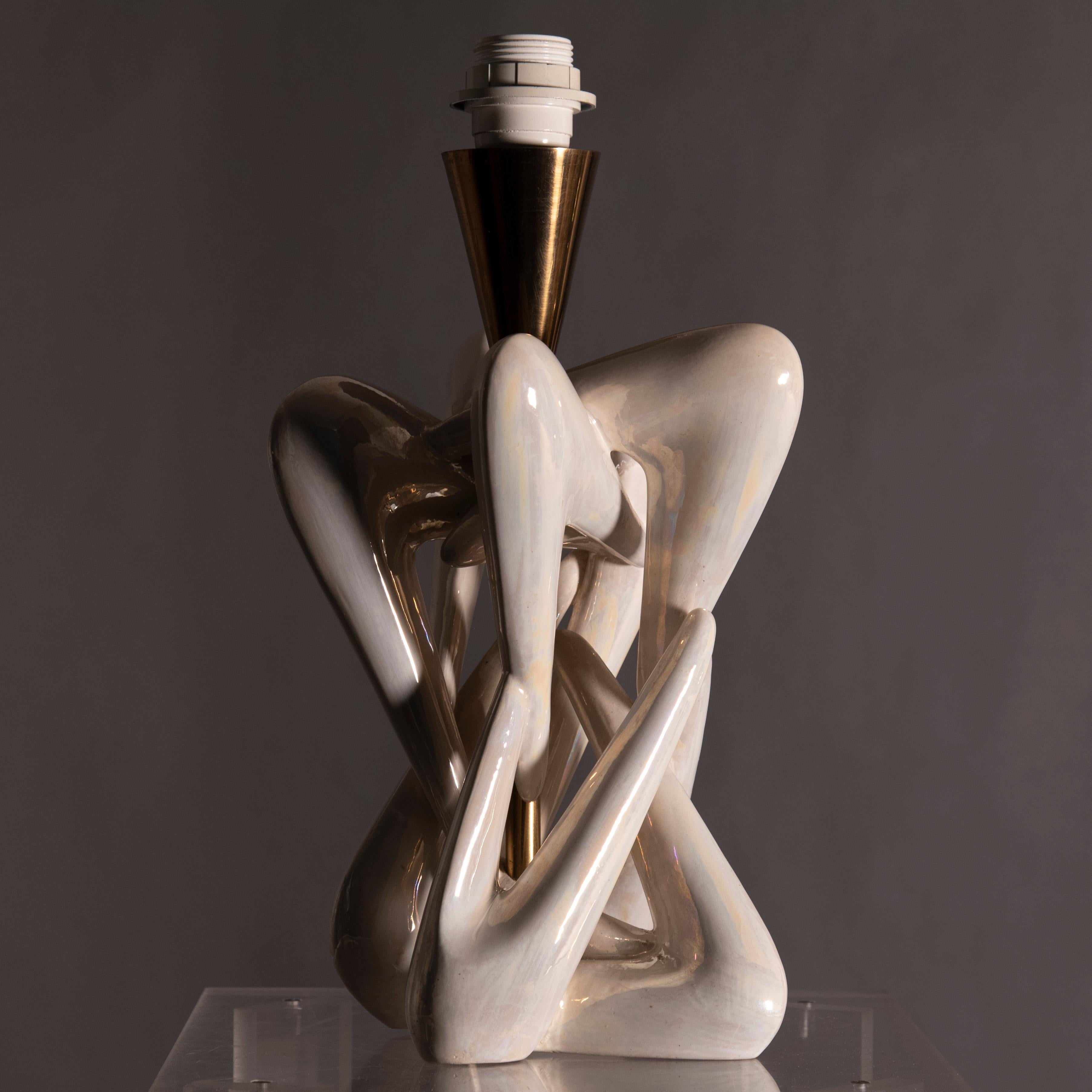 Modern Italian Design Porcelain Lamp For Sale 5