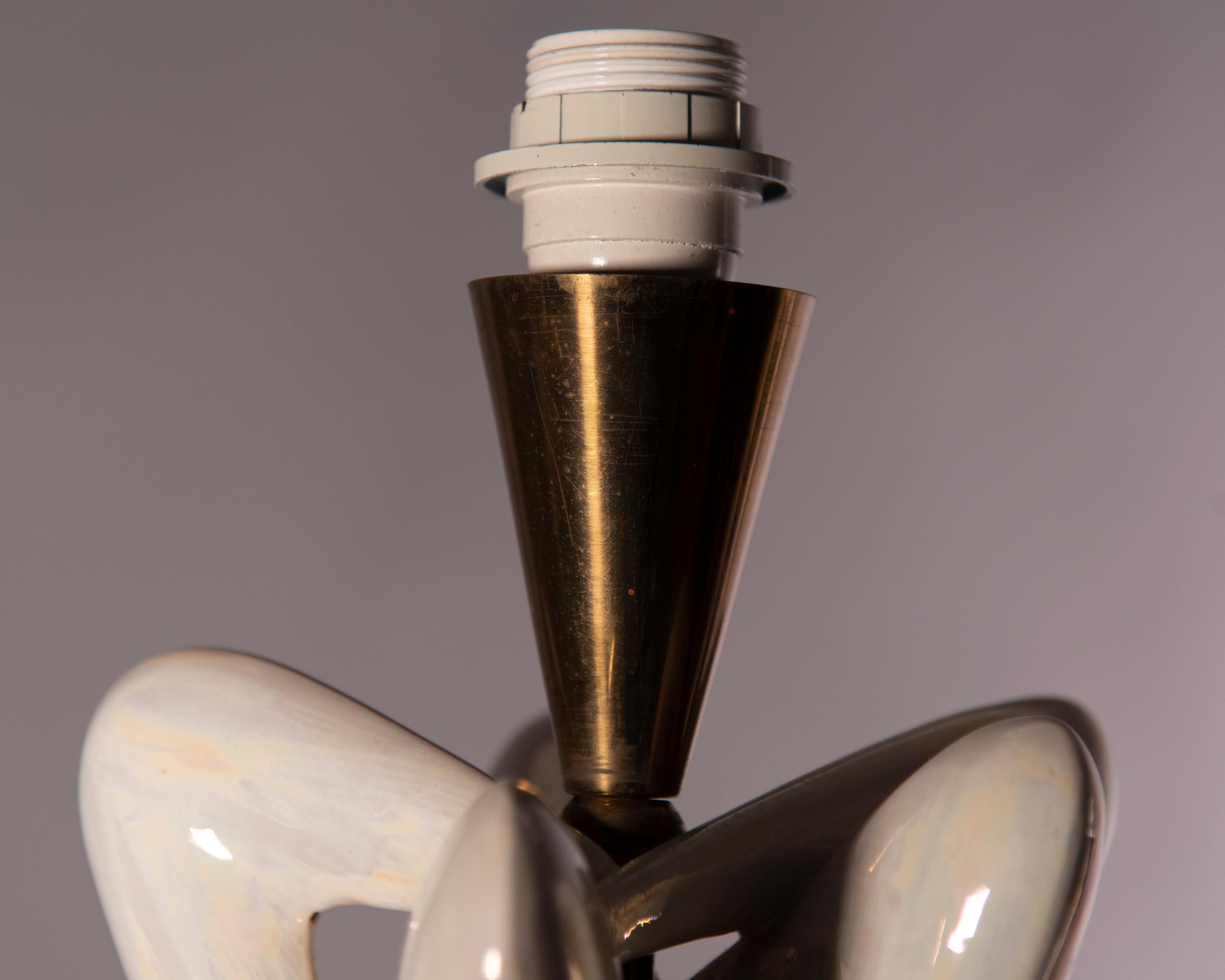 Mid-20th Century Modern Italian Design Porcelain Lamp For Sale