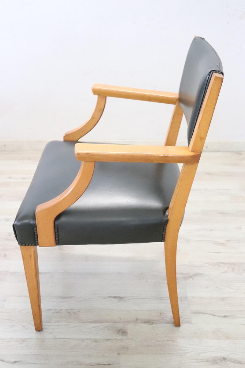 Sillón de escritorio italiano de mediados de siglo Moderno de mediados de siglo en venta
