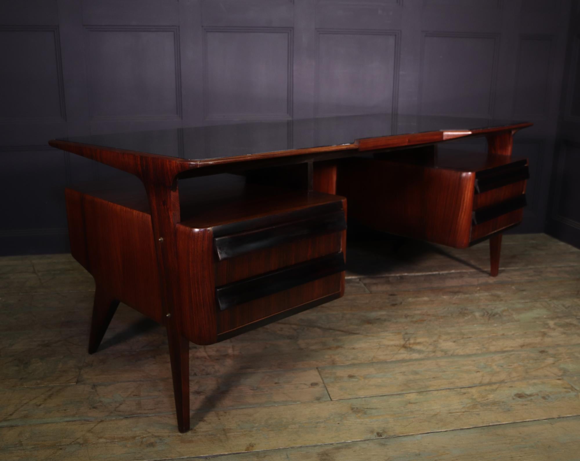 Mid Century Italian Desk by Vittorio Dassi c1950 1